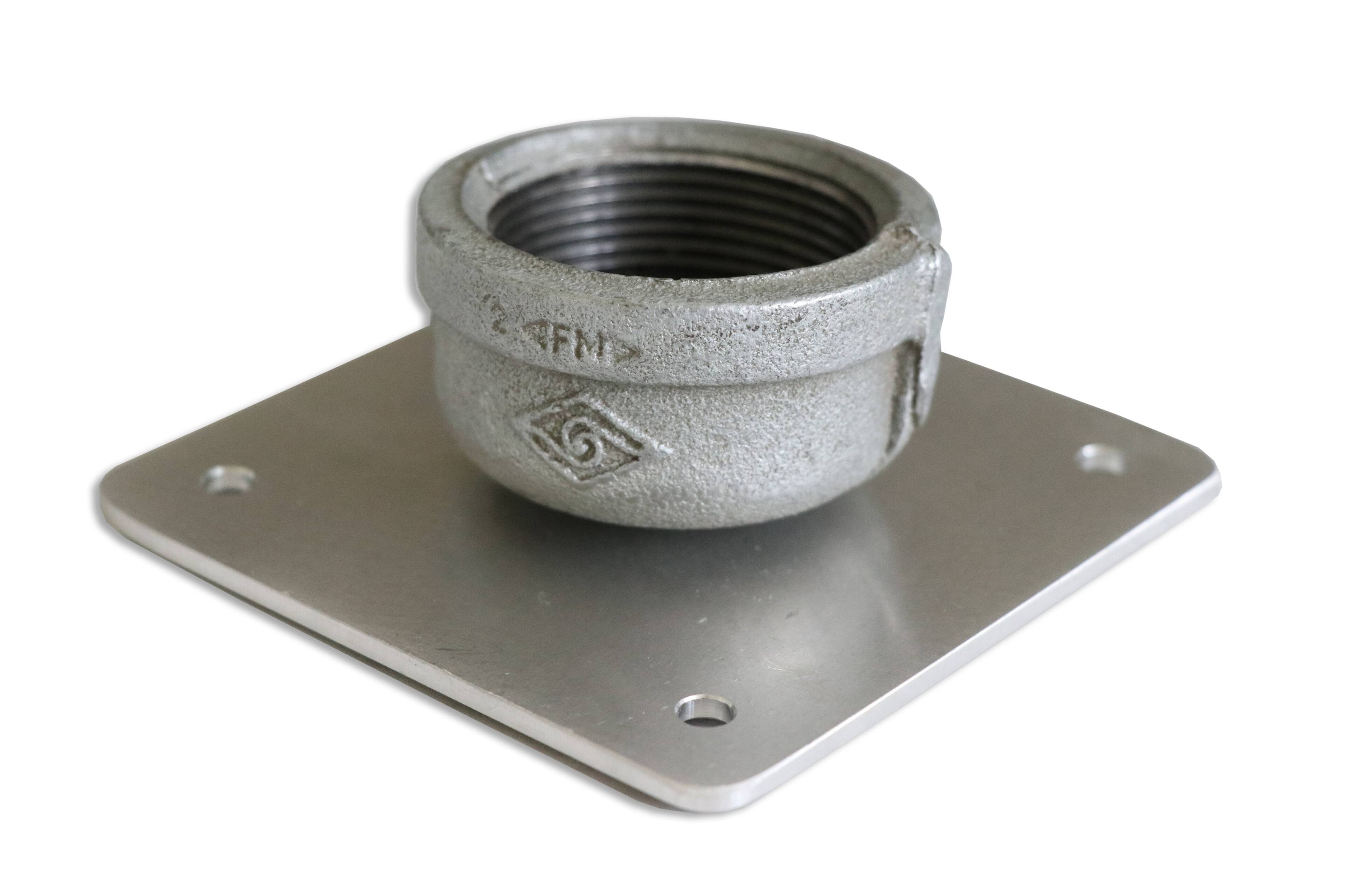 Front. PCMD, LLC - Additional Ceiling Plate for PCMD Projector Mounts with a NPT Adapter/Fitting - Aluminum.