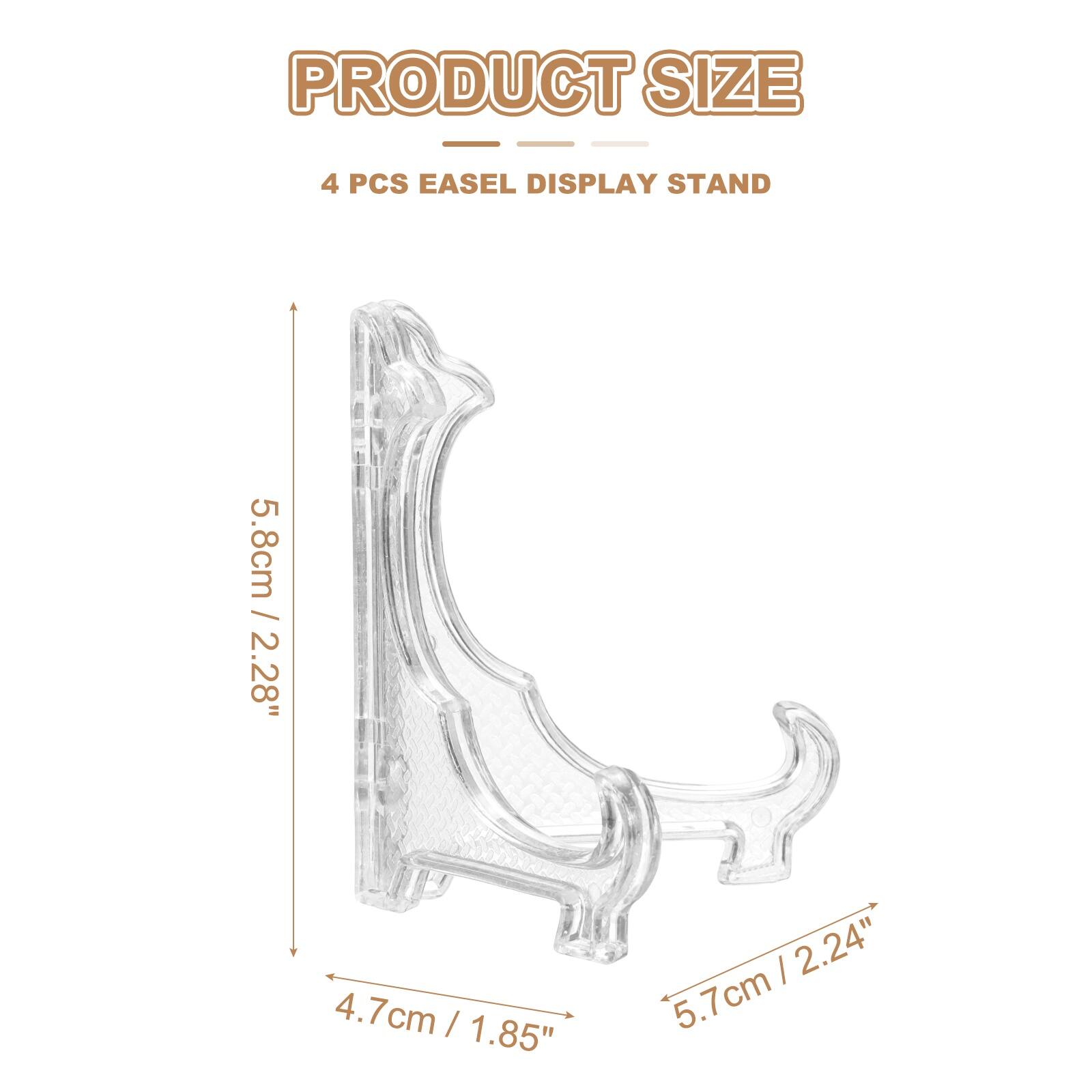 PRODUCT SIZE - 4 PCS EASEL DISPLAY STAND  
5.8cm / 2.28"  
4.7cm / 1.85"  
5.7cm / 2.24"