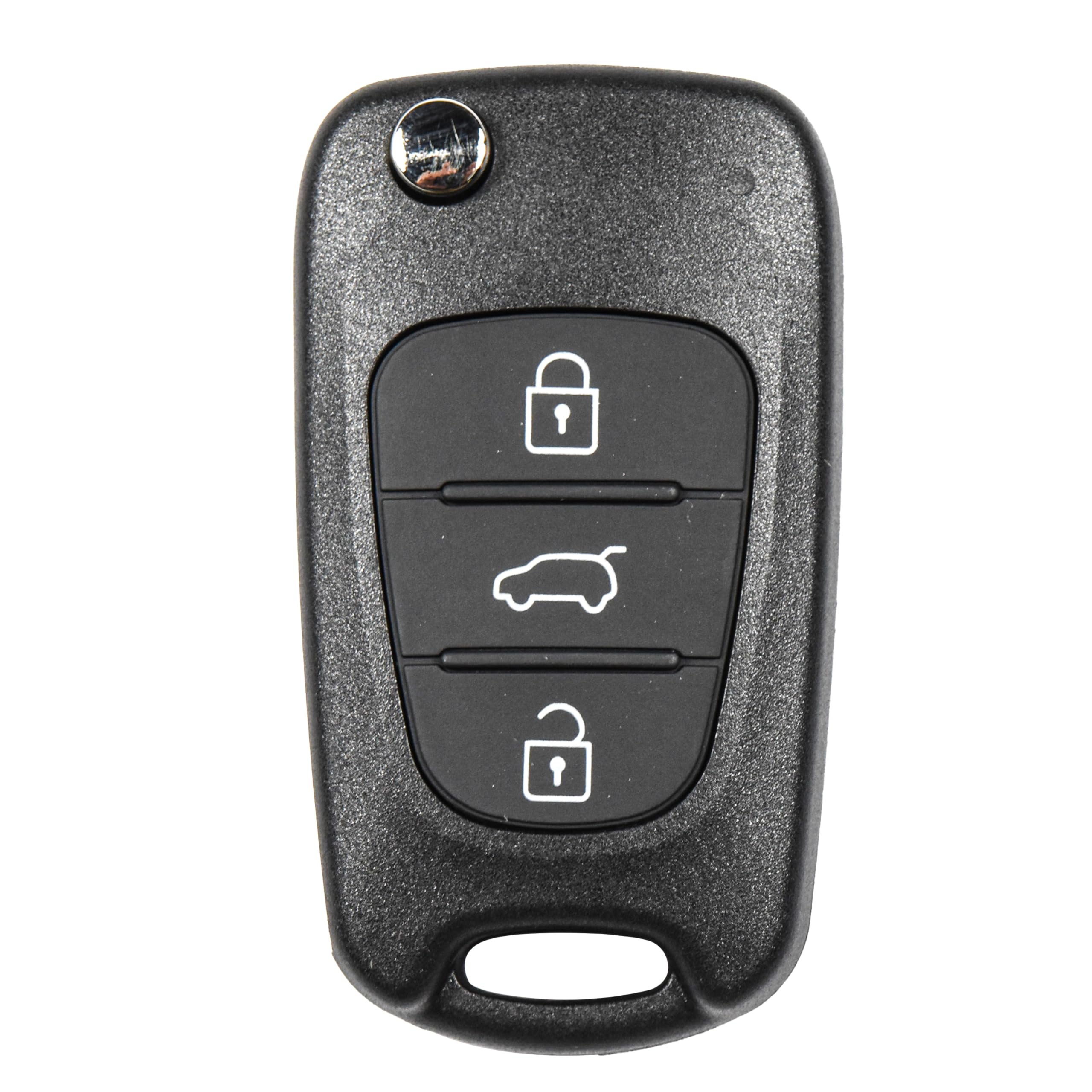 Alt View 4. HQRP - Folding Flip Key Fob Shell Case 3-Button with Uncut Blade for Hyundai i20 i30 i35 iX20 iX35 - Black.