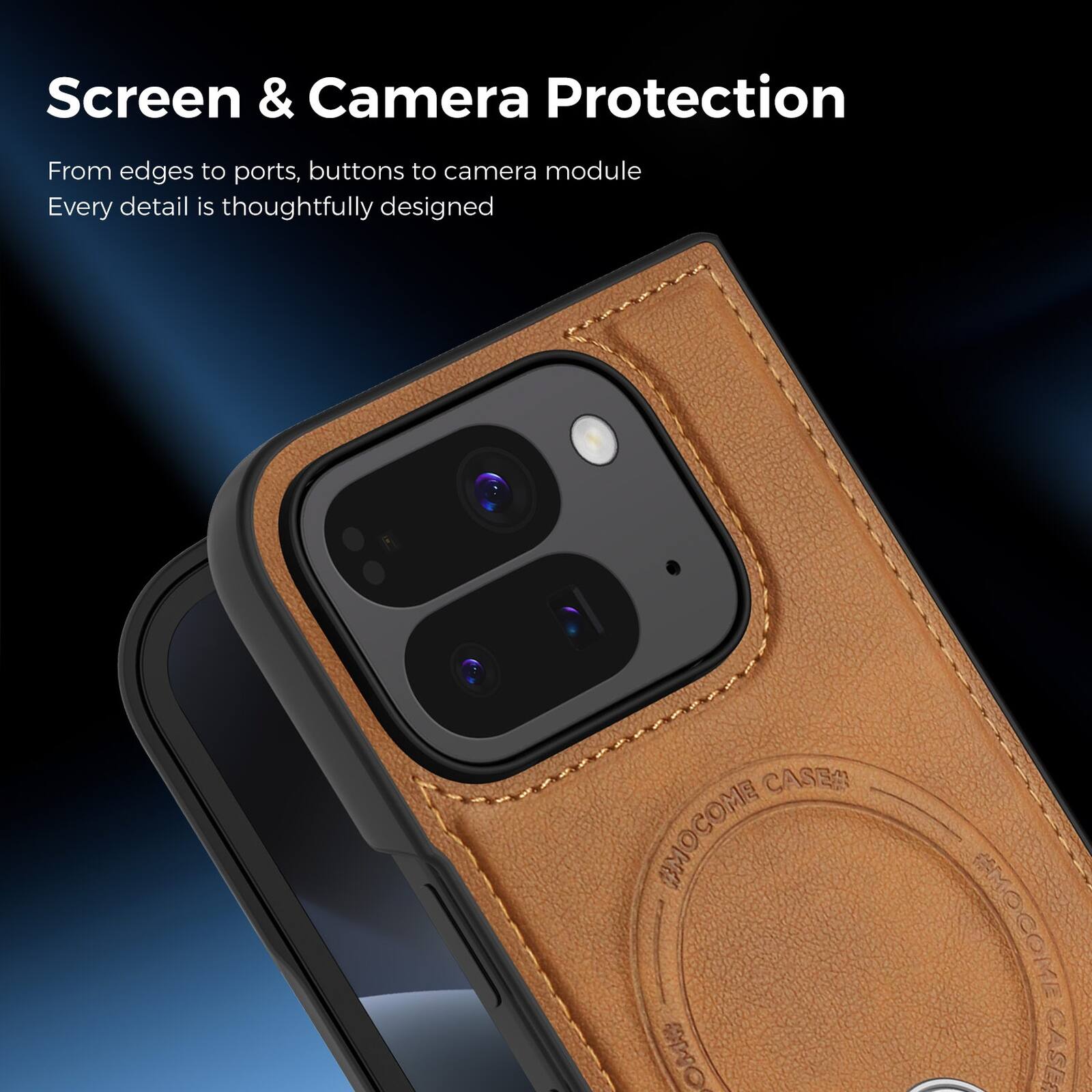 Screen & Camera Protection  
From edges to ports, buttons to camera module  
Every detail is thoughtfully designed  

#MOCOME CASE
