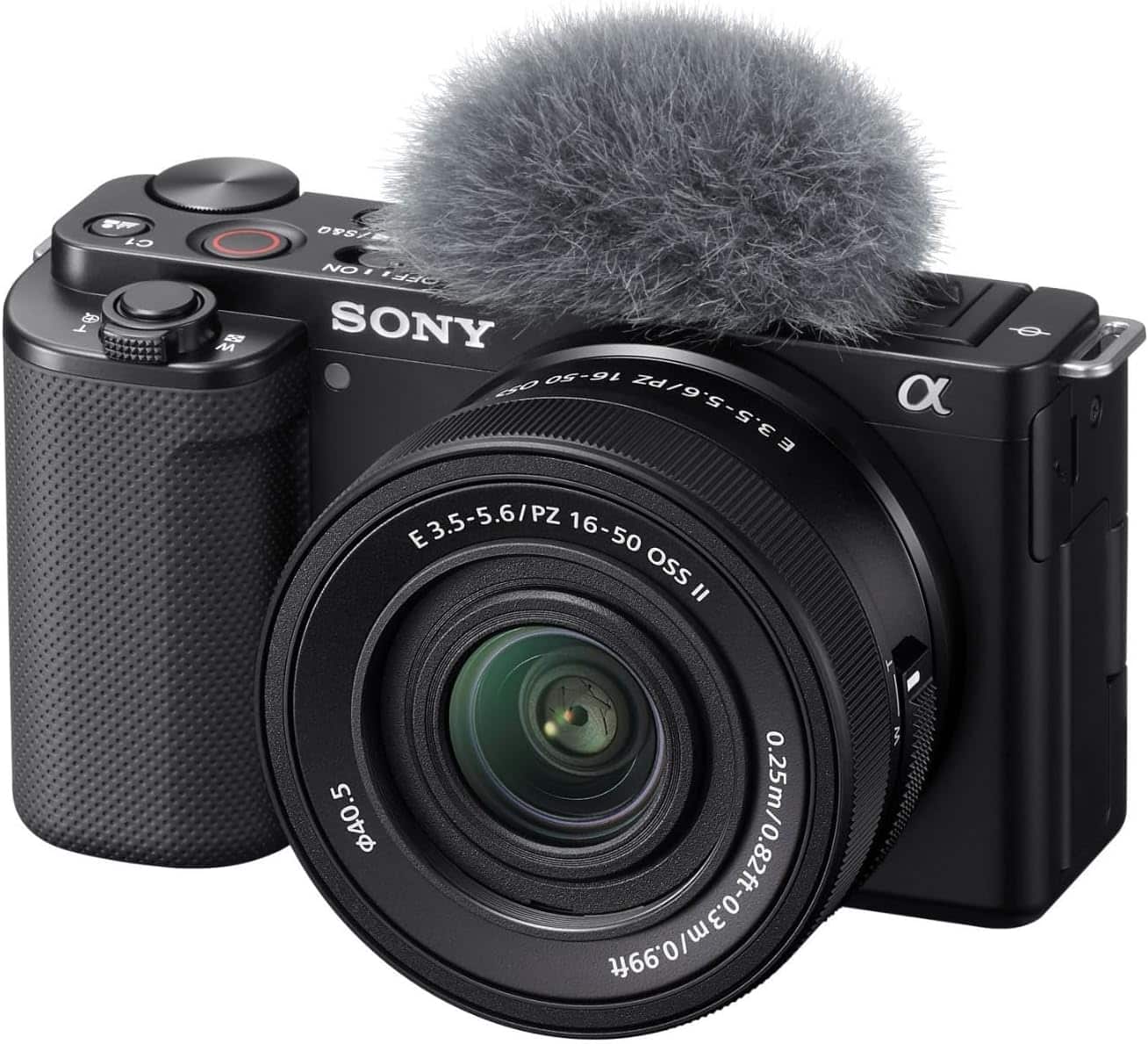 Sony - Alpha ZV-E10 - APS-C Interchangeable Lens Mirrorless Vlog Camera Kit - Black, ZVE10KB (International Model)