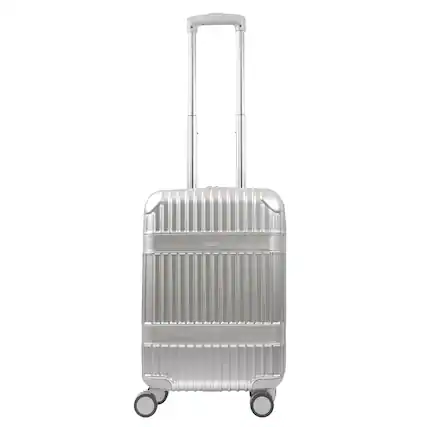 Front. Martha Stewart - The Bedford 22" Hardcase Carry-On - SILVER.