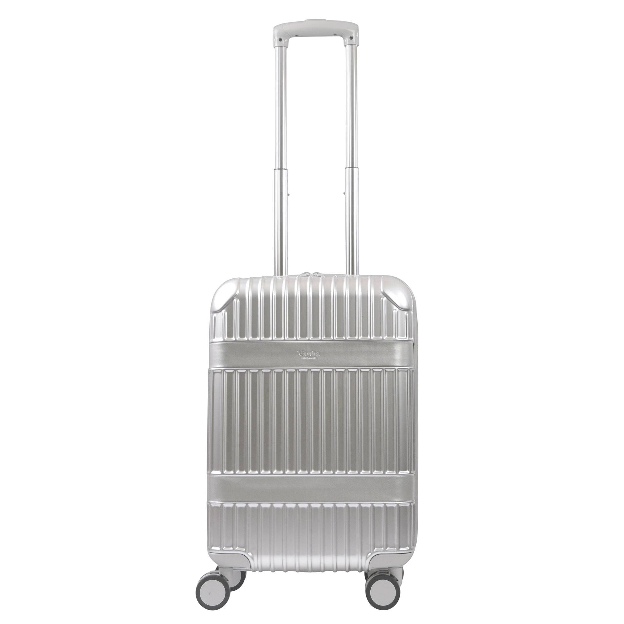 Front. Martha Stewart - The Bedford 22" Hardcase Carry-On - SILVER.