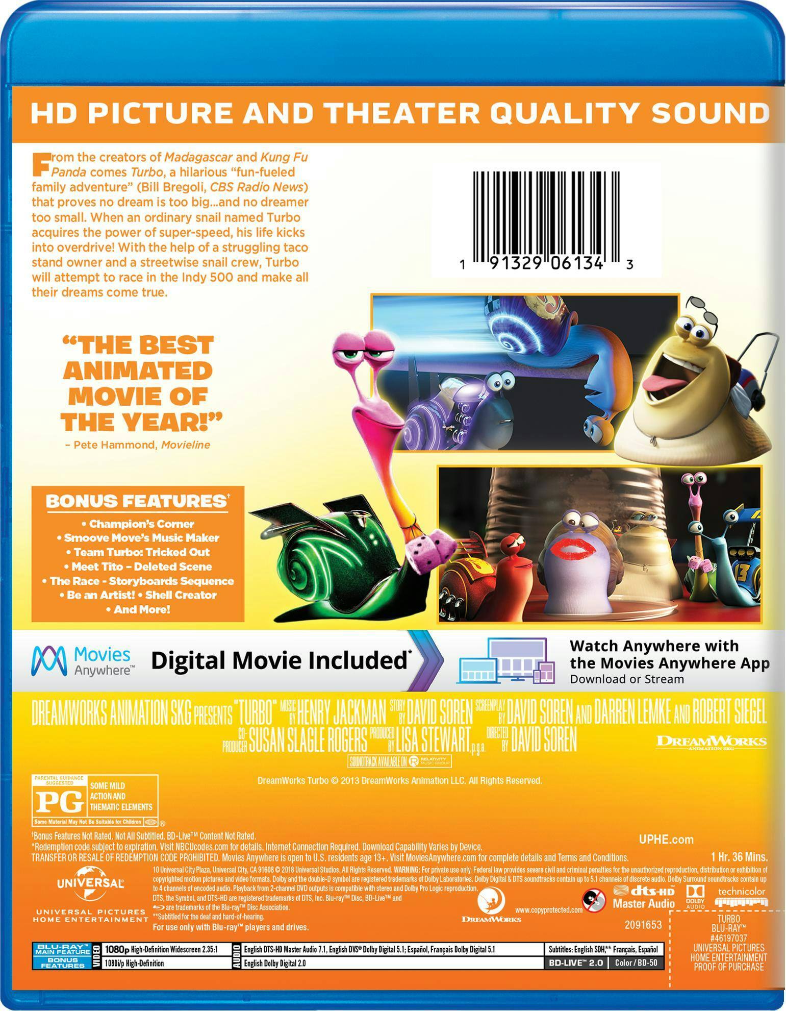 Back. Turbo (Blu-ray New Box Art) [Blu-ray].