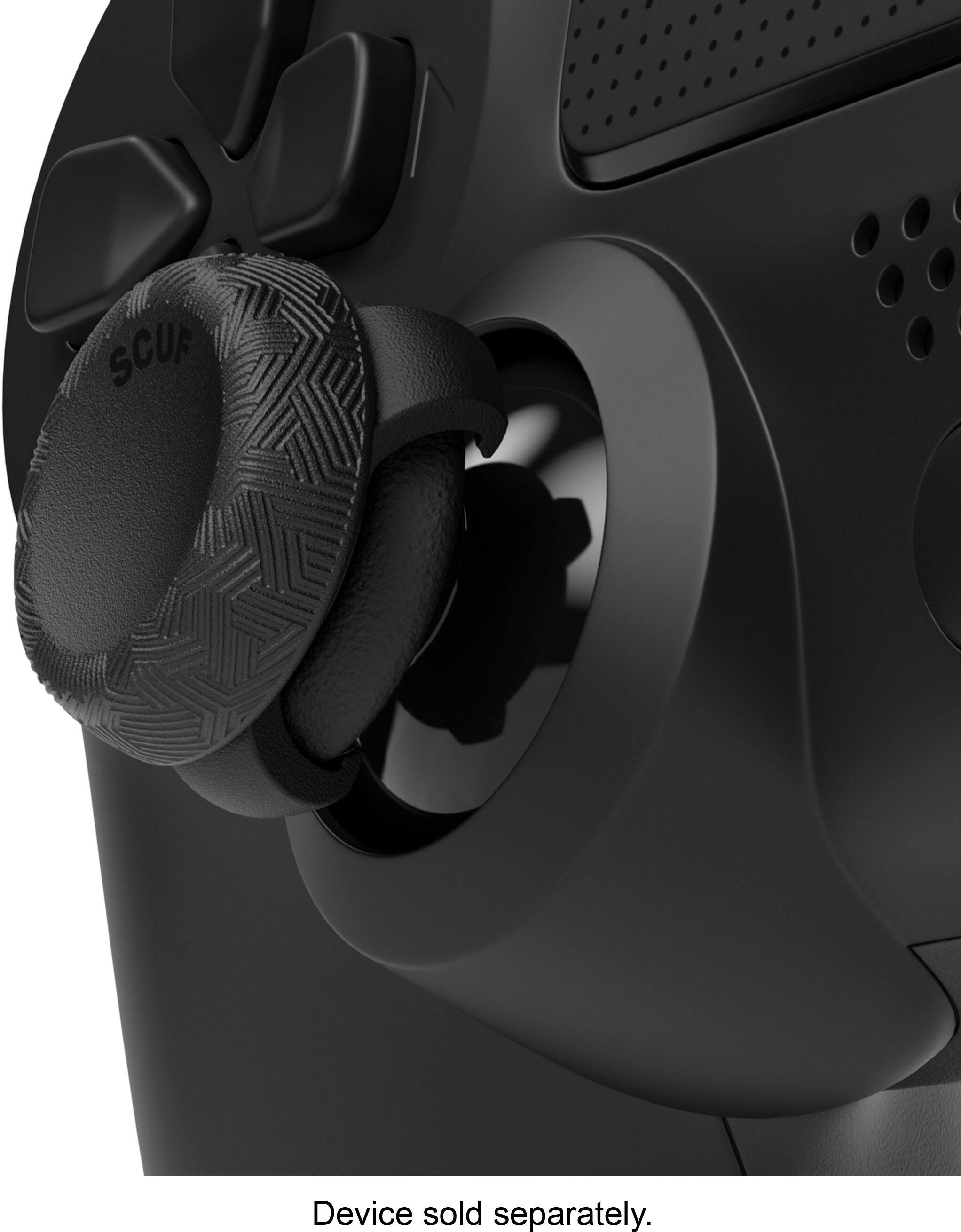 The text on the image reads "SCUF Device sold separately."