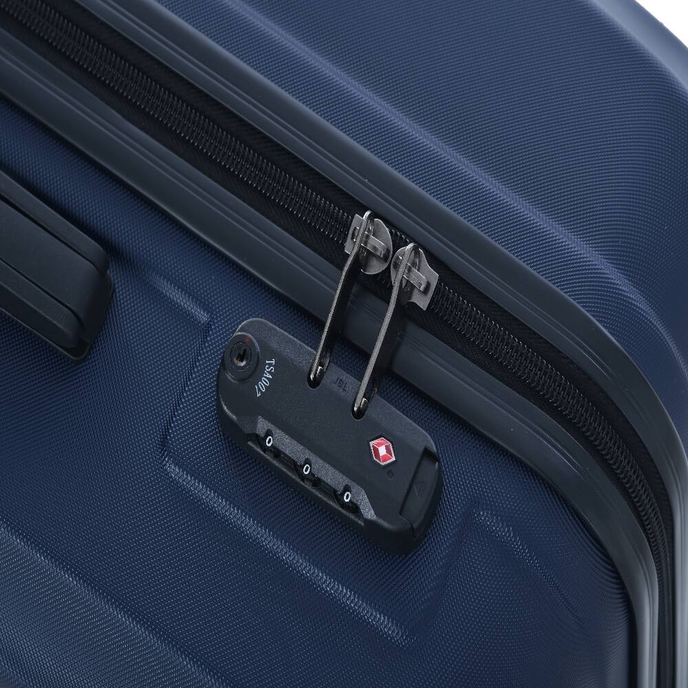 Alt View 9. Ropilly - Ropilly 3 Piece Luggage Set ABS Hard Shell Suitcase Set Navy - Navy.