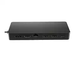 HP - Black 50H55UT Travel USB-C Multi Port Hub