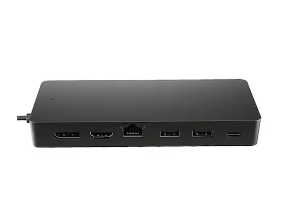 Front. HP - HP Black 50H55UT Travel USB-C Multi Port Hub.