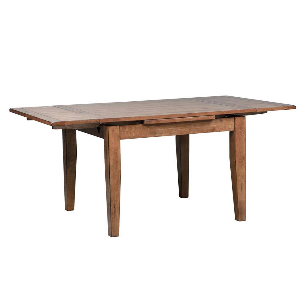Alt View 2. Liberty Furniture Industries - Treasures Retractable Leg Table - Oak in Rustic Oak - Brown.