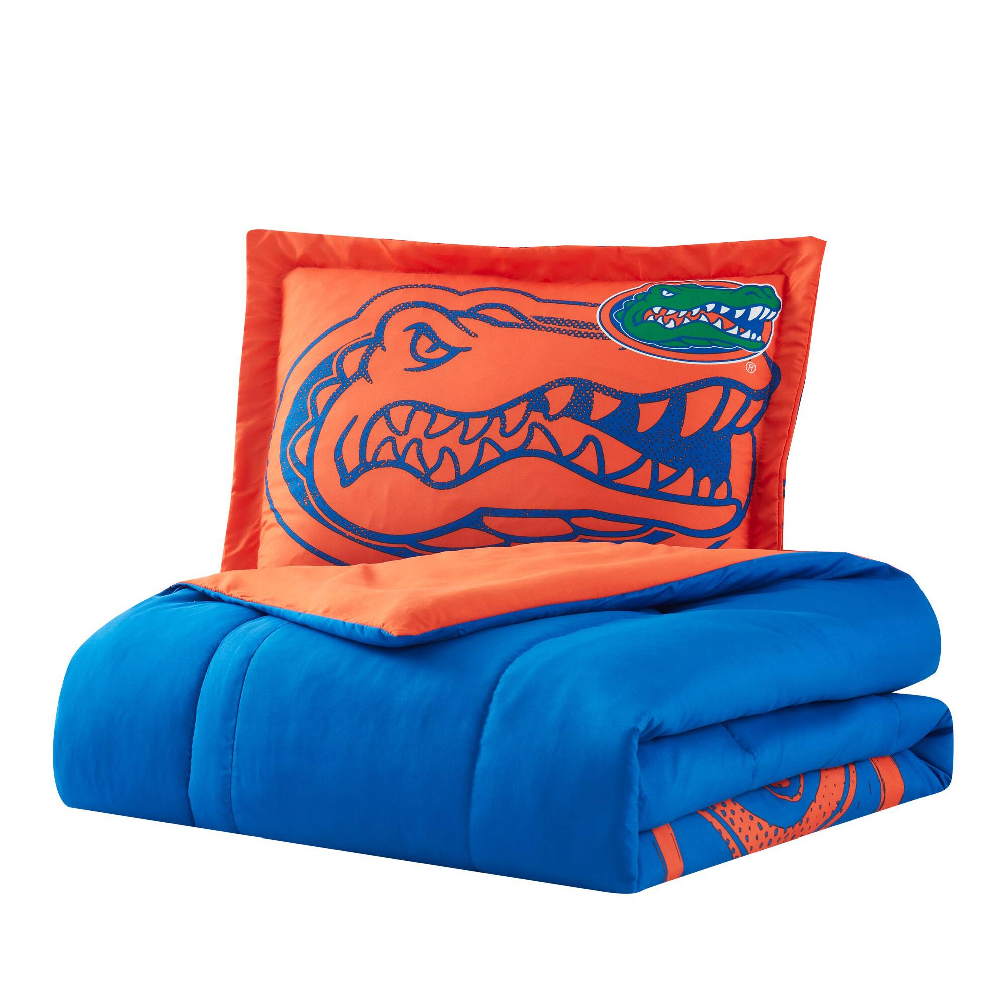 Angle. Sweet Home Collection - NCAA Florida Gators Comforter & Pillow Sham Set- Twin/Twin XL - Multicolored.