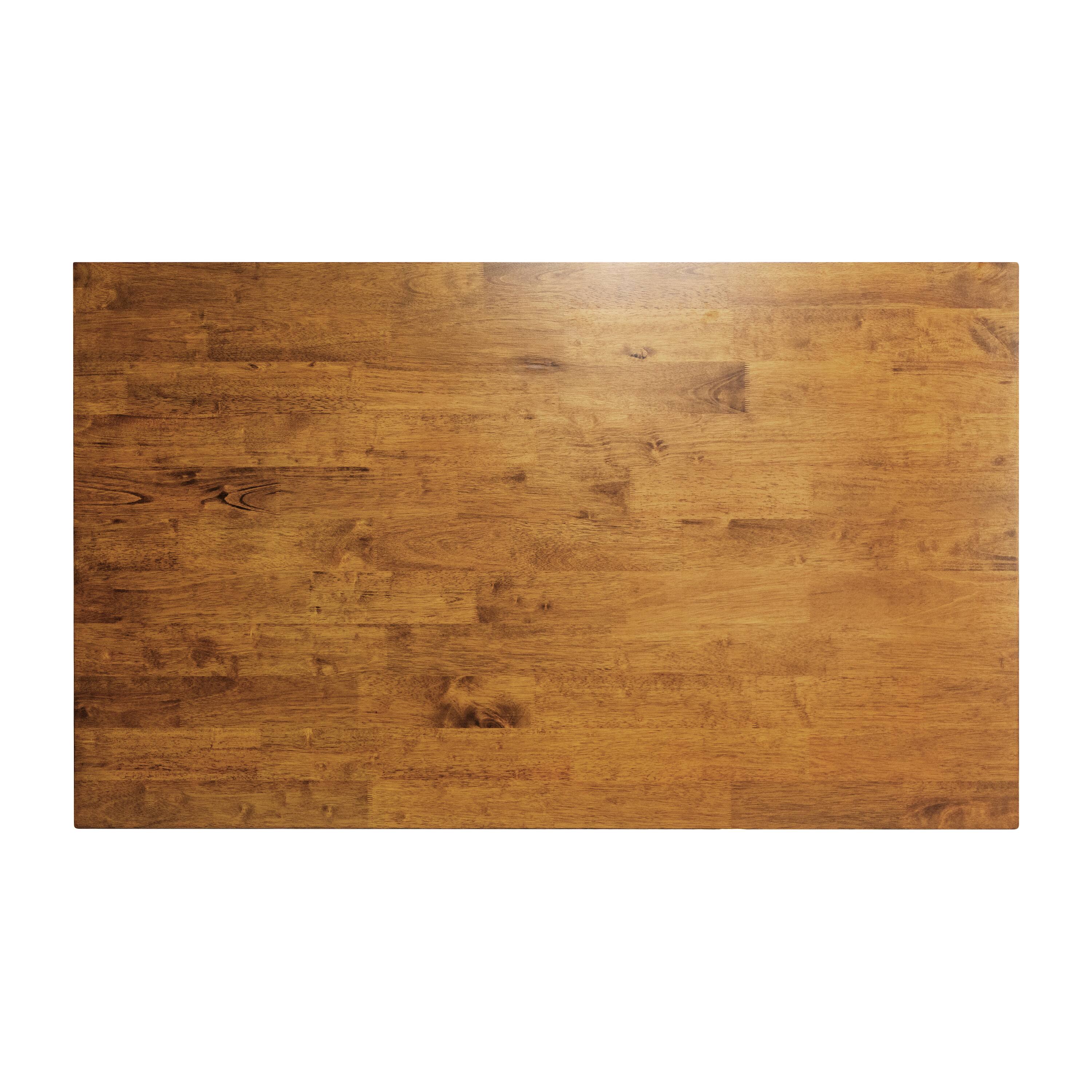 Alt View 10. Emma + Oliver - Lawson Farmhouse Wooden Trestle Base Dining Table - Light Cappuccino.