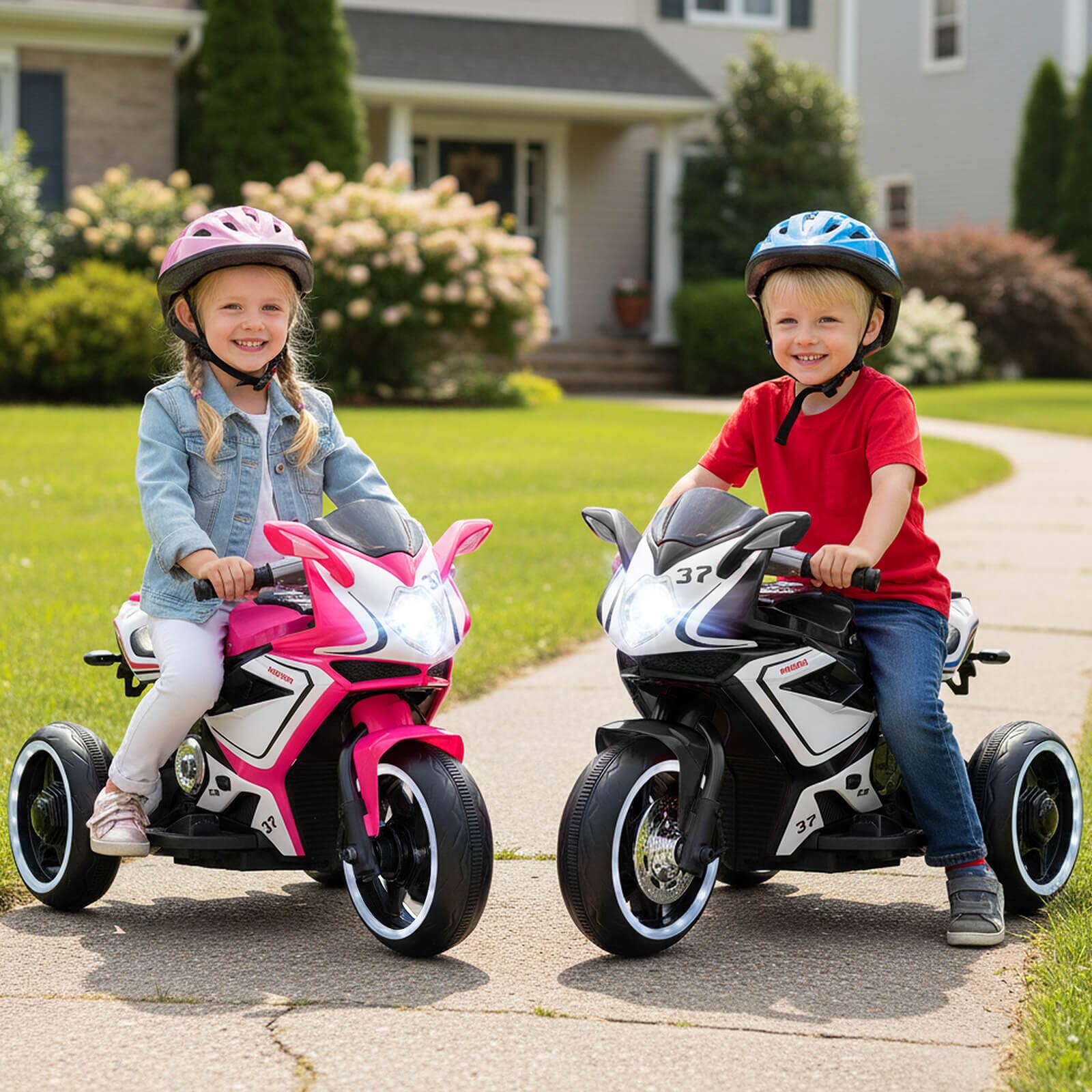 Alt View 1. Costway - Costway Kids Ride on Motorcycle 6V Battery Powered Mini Electric Motorbike with LED Lights - Black.