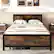 Back. Costway - Full Size Metal Bed Frame with Headboard & Footboard Metal Slats Support - Brown.
