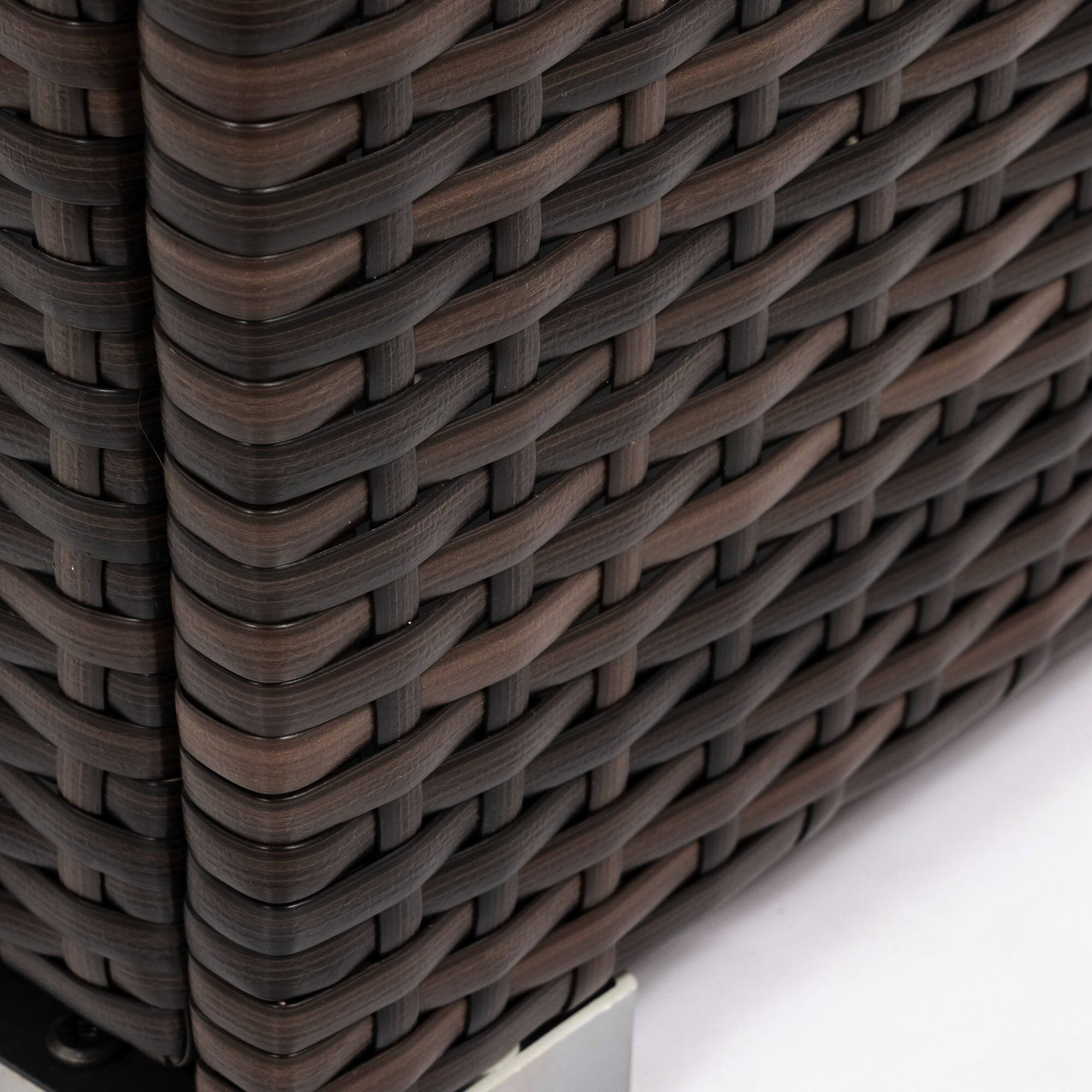 Alt View 1. Aukfa - 22" Propane Gas Fire Pit Table - 50000 BTU Square Steel with Wicker Base for Patio & Backyard.