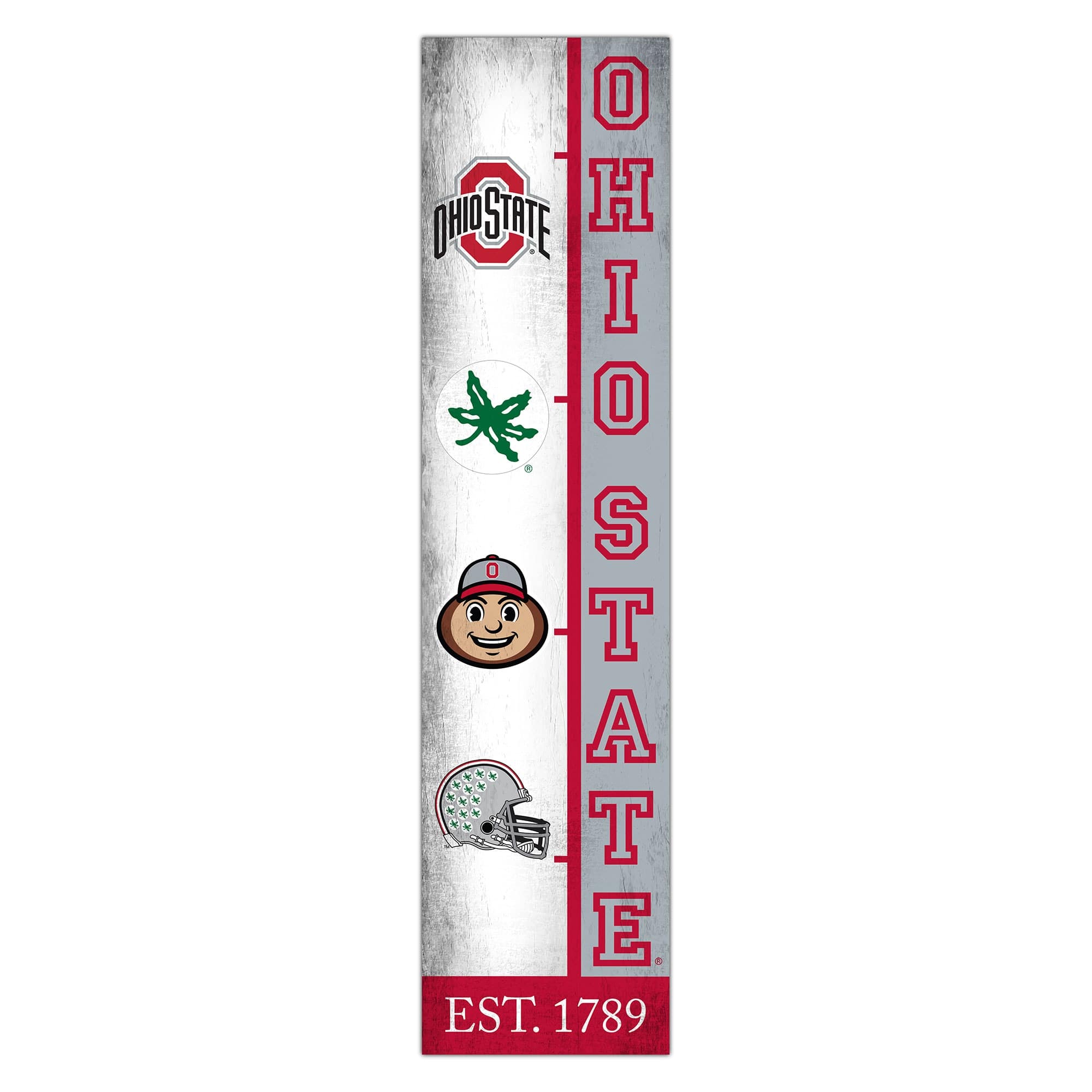 Fan Creations - Ohio State Buckeyes 6" x 24" Progression Wood Sign - Multicolor