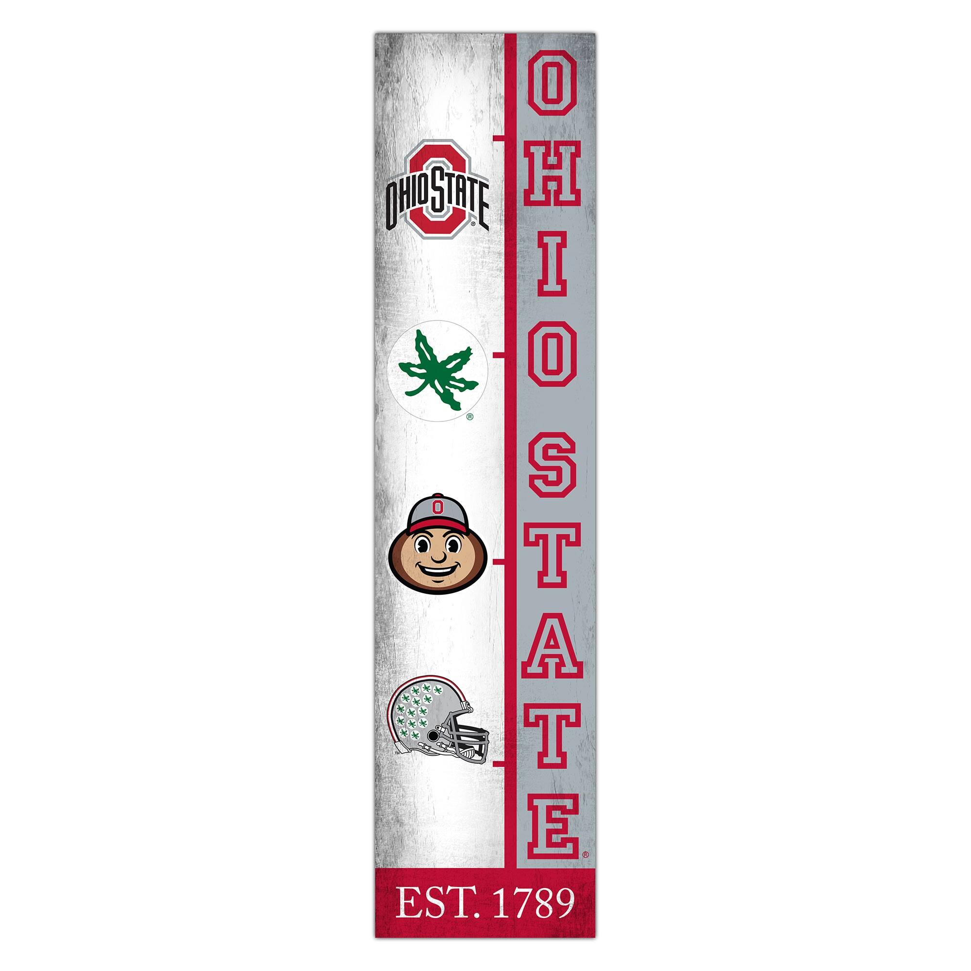 Ohio State Buckeyes 6" x 24" Progression Wood Sign
