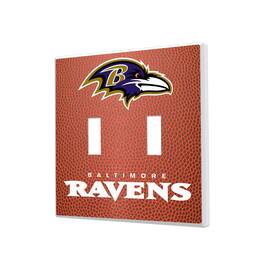 Keyscaper - Baltimore Ravens Football Design Double Toggle Light Switch Plate - Multicolor