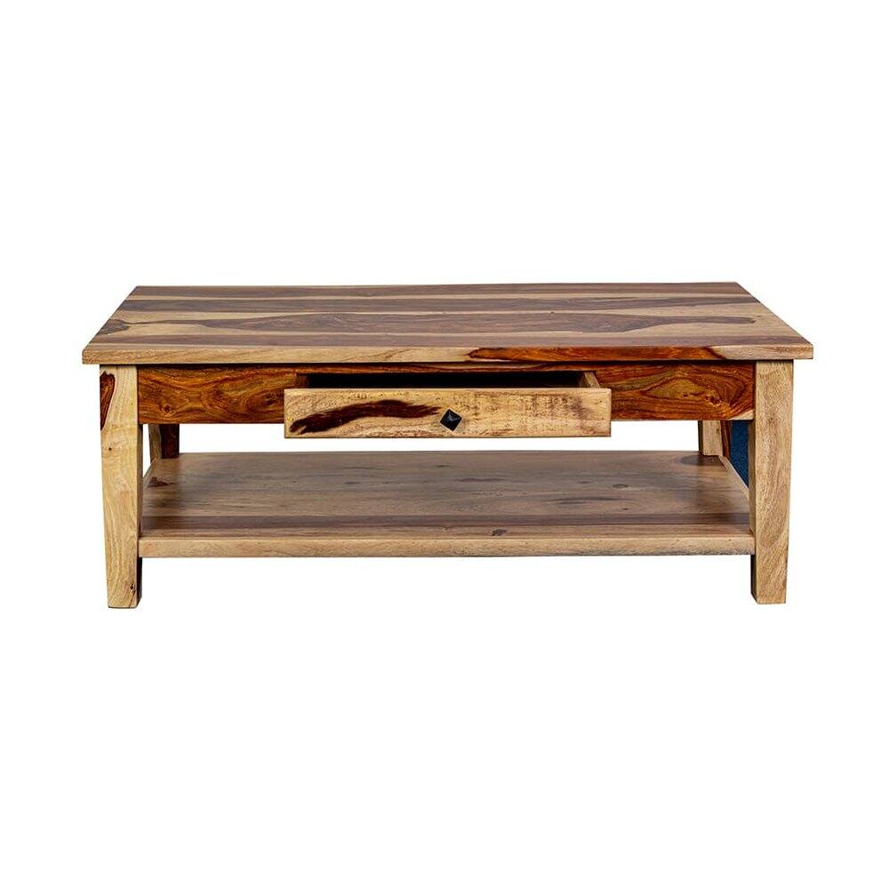 Back. Porter Designs - Taos Solid Sheesham Wood Coffee Table - Natural.