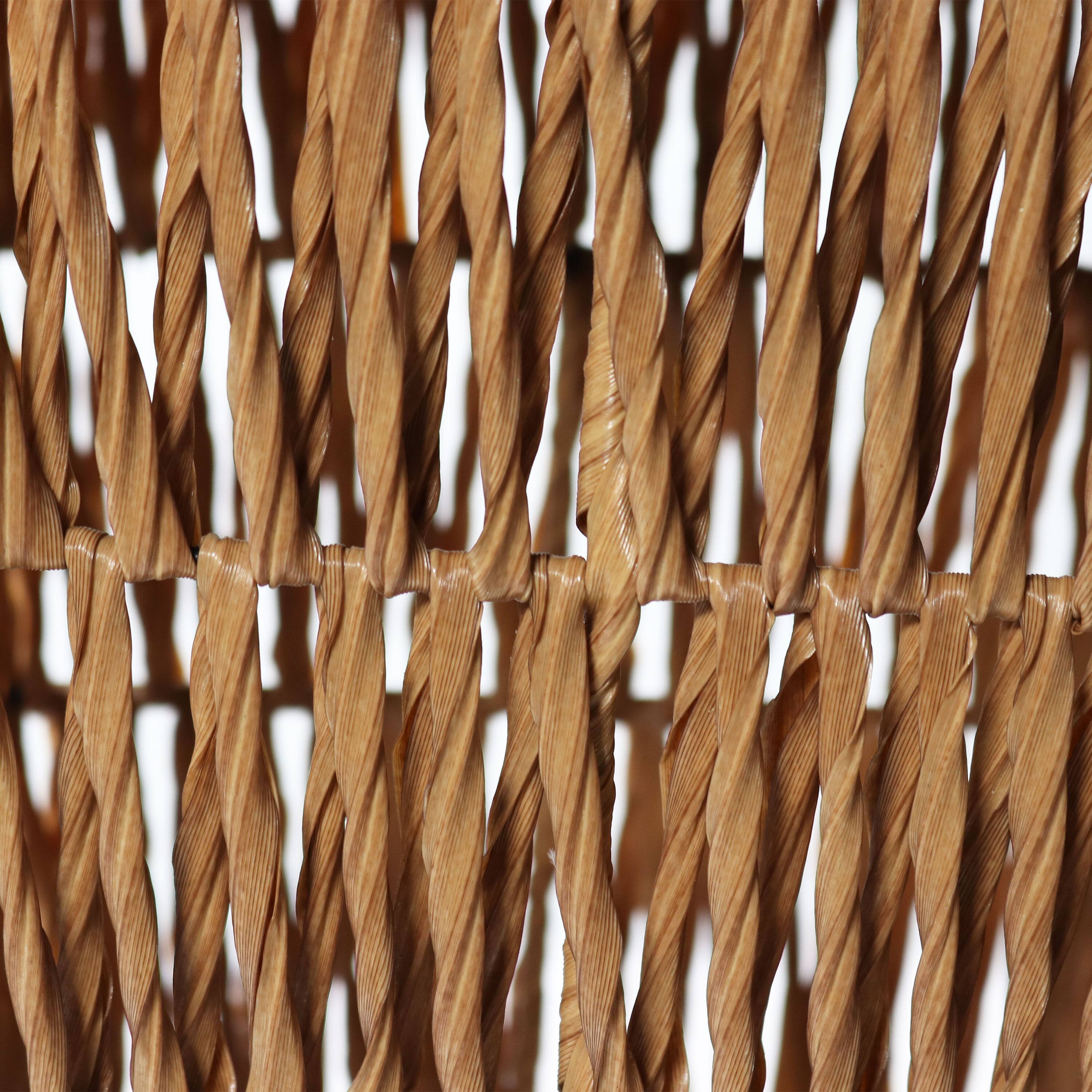 Alt View 4. Sunnydaze - 11 in Hyacinth Poly-Wicker Planter - Set of 2 - Barley.