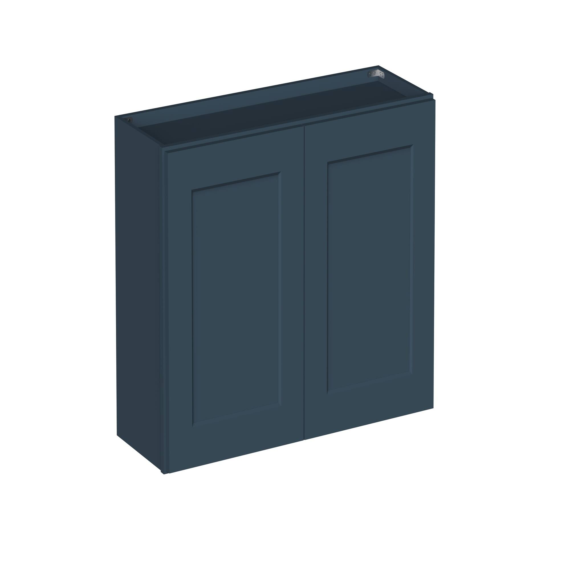Angle. Boyel Living - 36-in W x 24-in H x 12-in D Shaker RTA Kitchen Wall Cabinet with Soft-Close - Charcoal Blue.