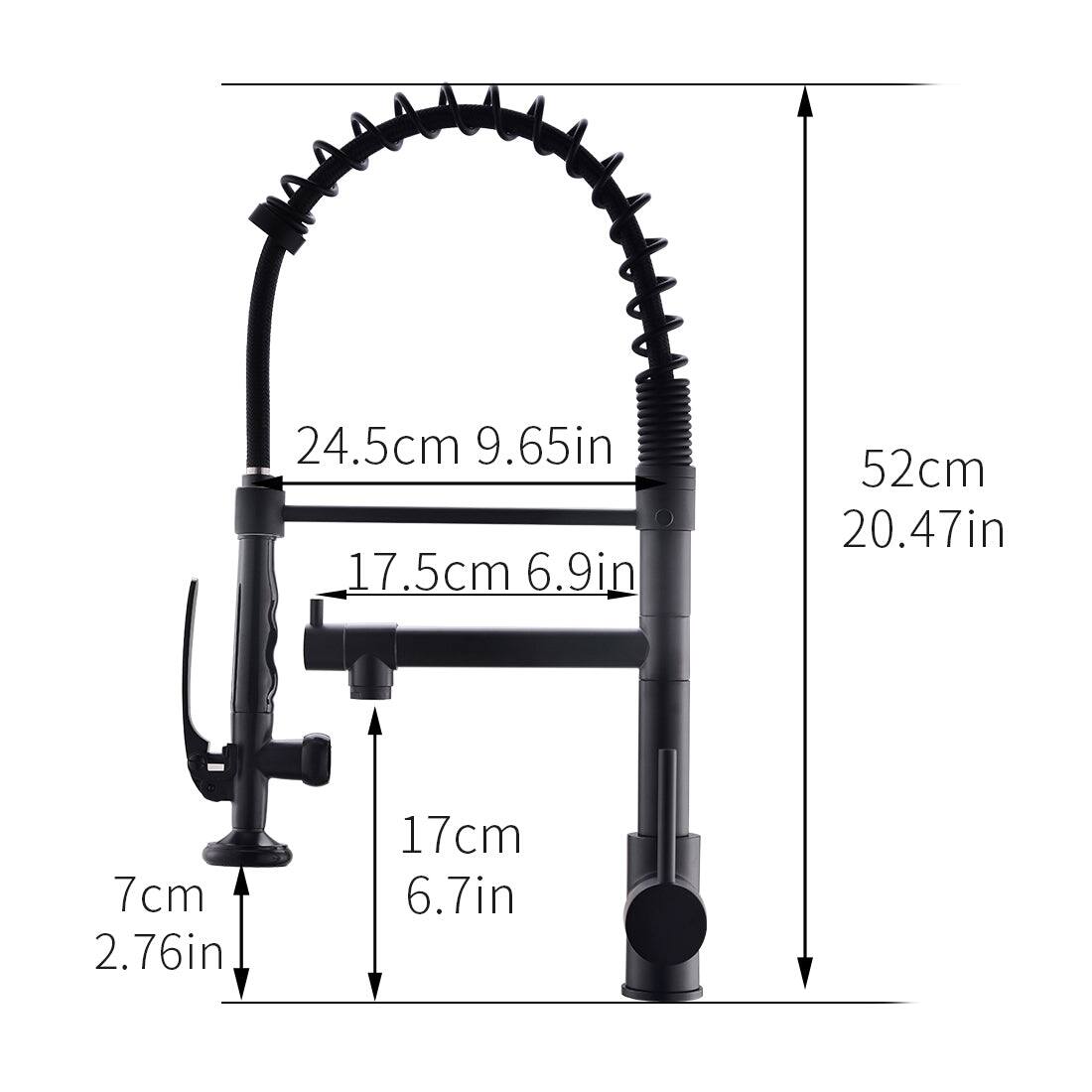 24.5cm 9.65in  
17.5cm 6.9in  
52cm 20.47in  
7cm 2.76in  
17cm 6.7in