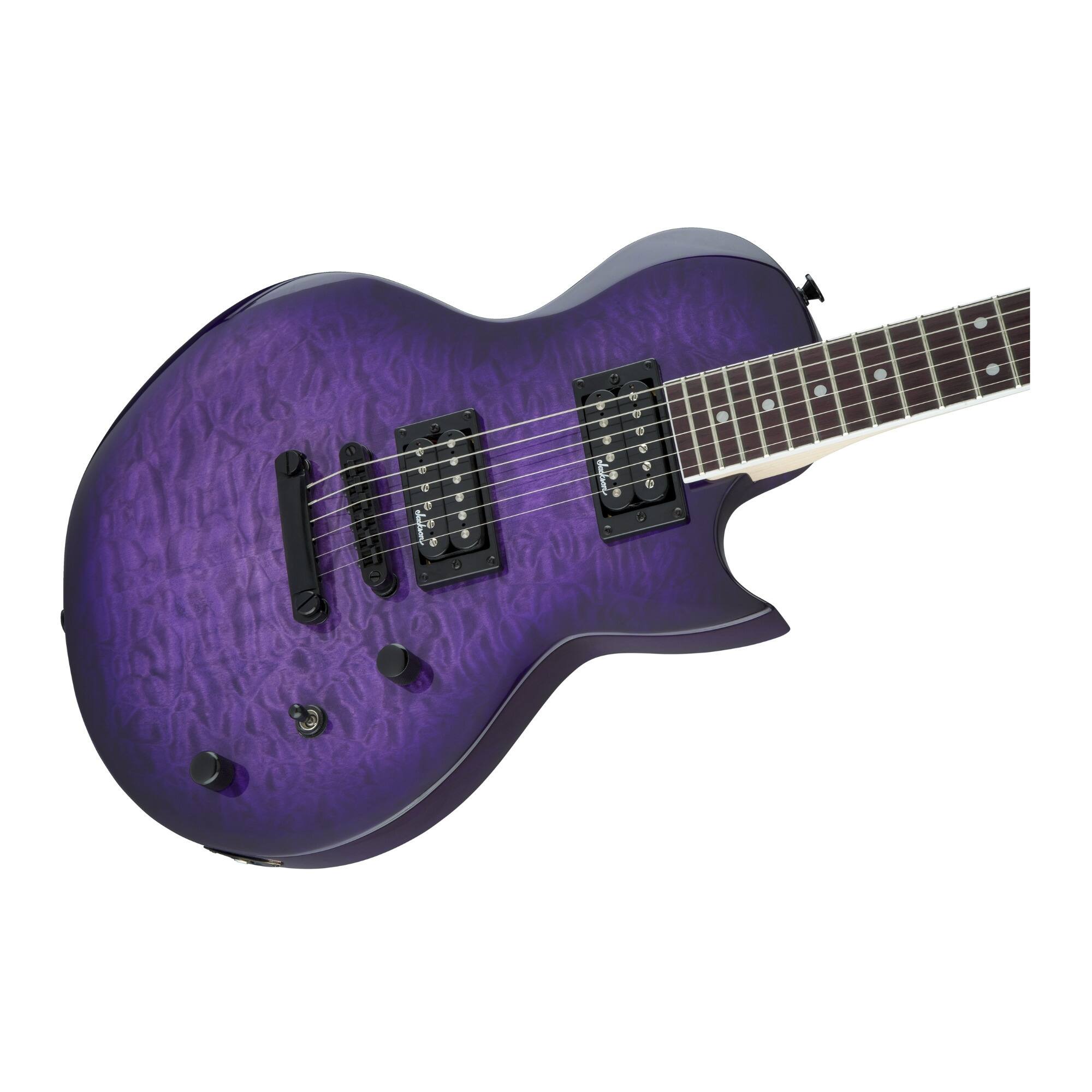 Angle. Jackson - Jackson JS Series Monarkh SC JS22Q Electric Guitar (Transparent Purple Burst).