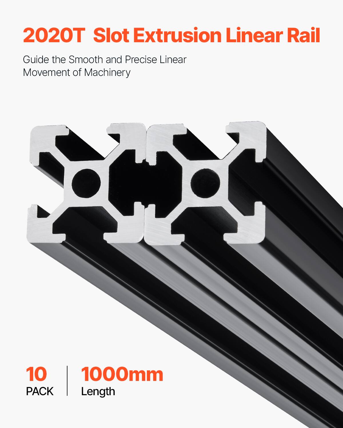 2020T Slot Extrusion Linear Rail  
Guide the Smooth and Precise Linear Movement of Machinery  
10 PACK  
1000mm Length