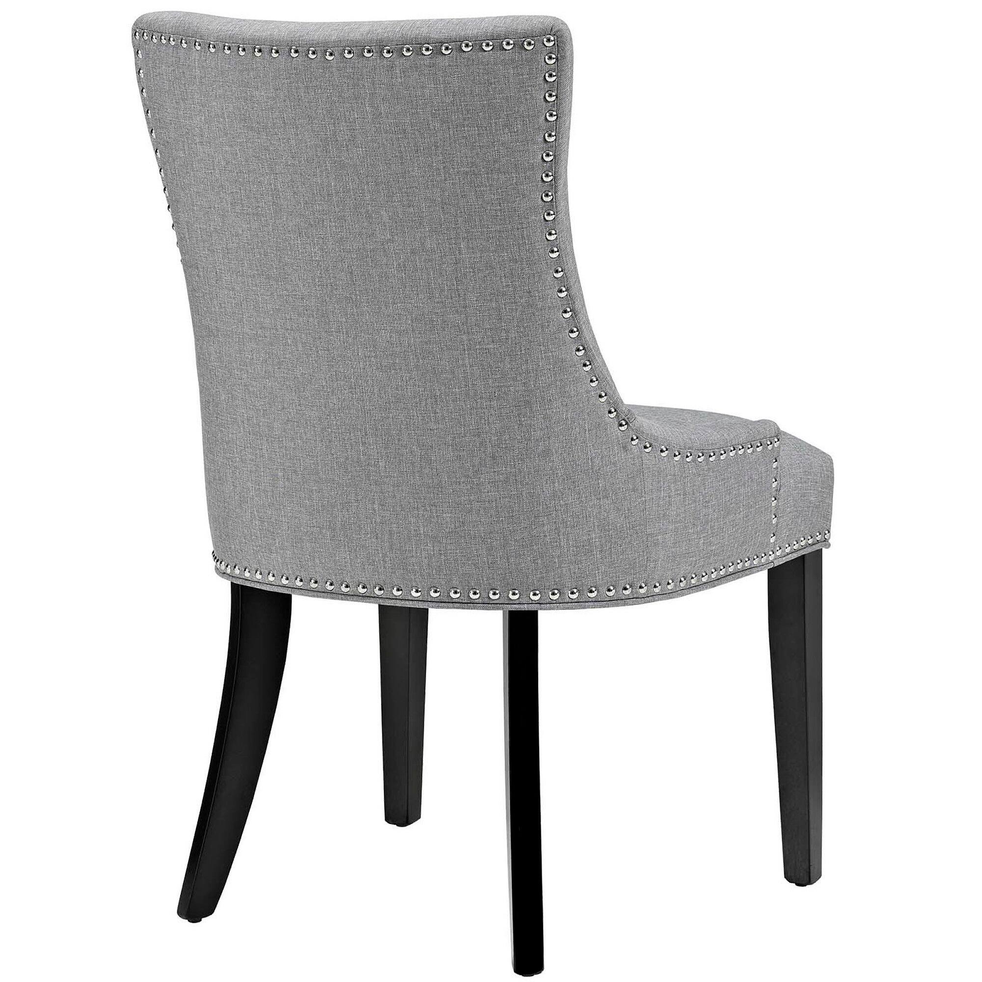 Left. Modway - Marquis Fabric Dining Chair by Modway - Gray.