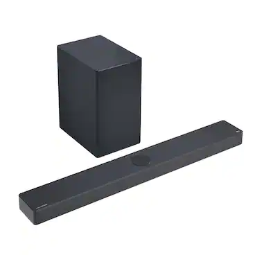 Front. LG - 3.1.3 Channel SC9S Soundbar with Wireless Subwoofer, Dolby Atmos, WOW Orchestra - Black.