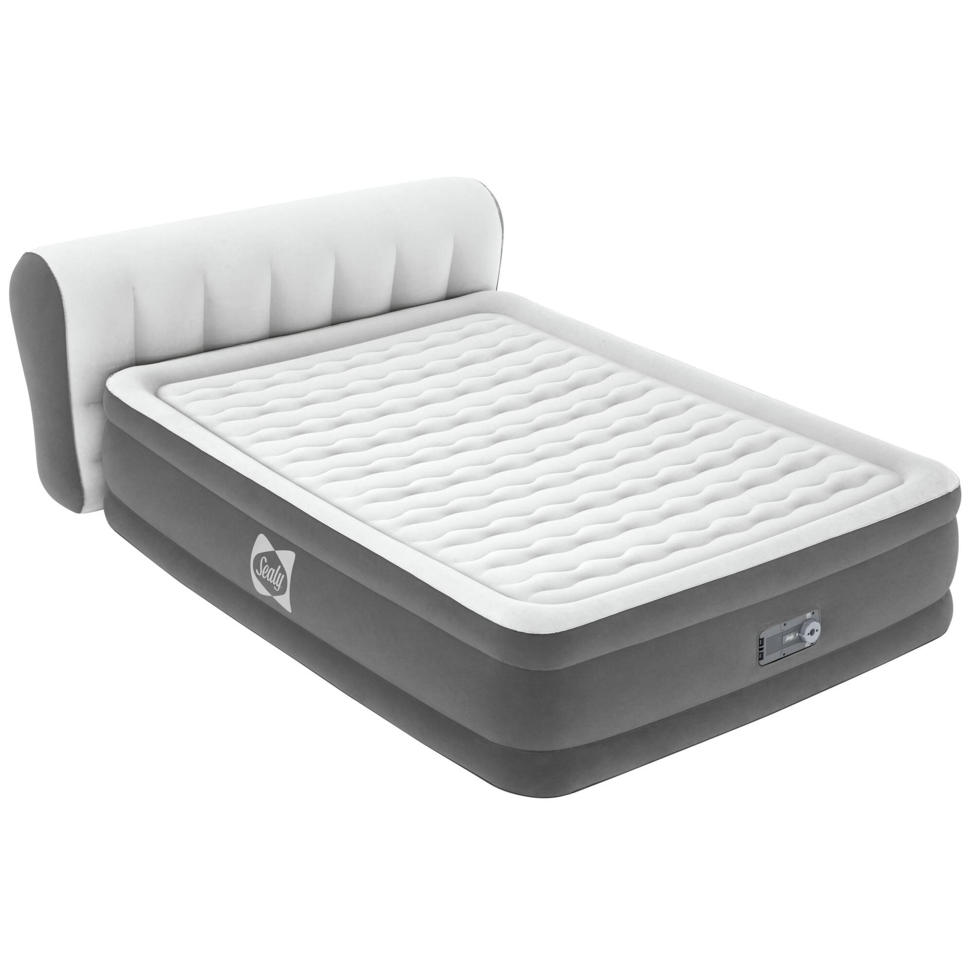 Front. Bestway - Sealy Tritech Airbed: Queen 31" Headboard - Built-in AC Pump - Multicolored.