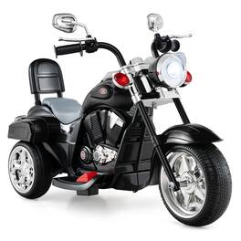 Gymax - Kids Motorcycle6V Battery Powered 3-Wheel Electric Motorcycle for Kids w/Horn - Black