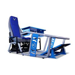 GTR Simulator - FS18C Flight Simulator – U.S. Air Force Licensed Trainer – HOTAS, Yoke & Rudder Compatible Flight Device - Blue
