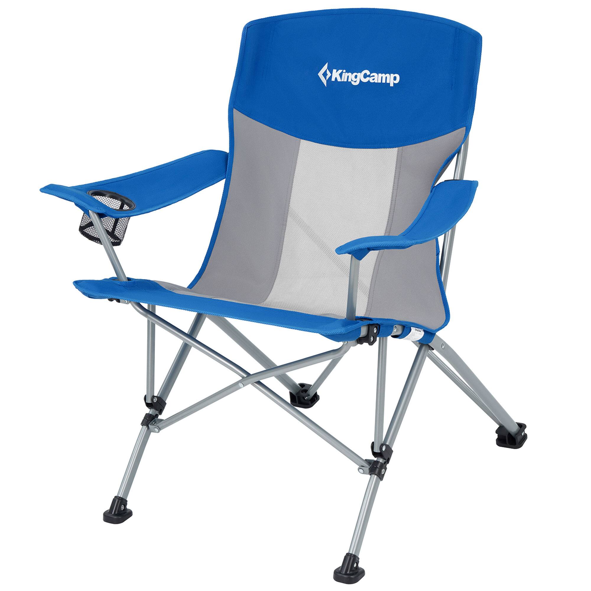 Alt View 8. KingCamp - KingCamp Lightweight Foldable Outdoor Camping Lounger Chair, 2 Pack, Blue/Grey - Blue/Grey.