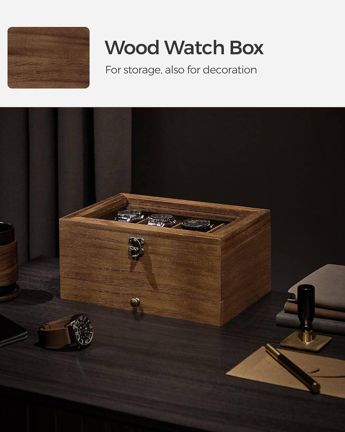 Wood Watch Box  
For storage, also for decoration