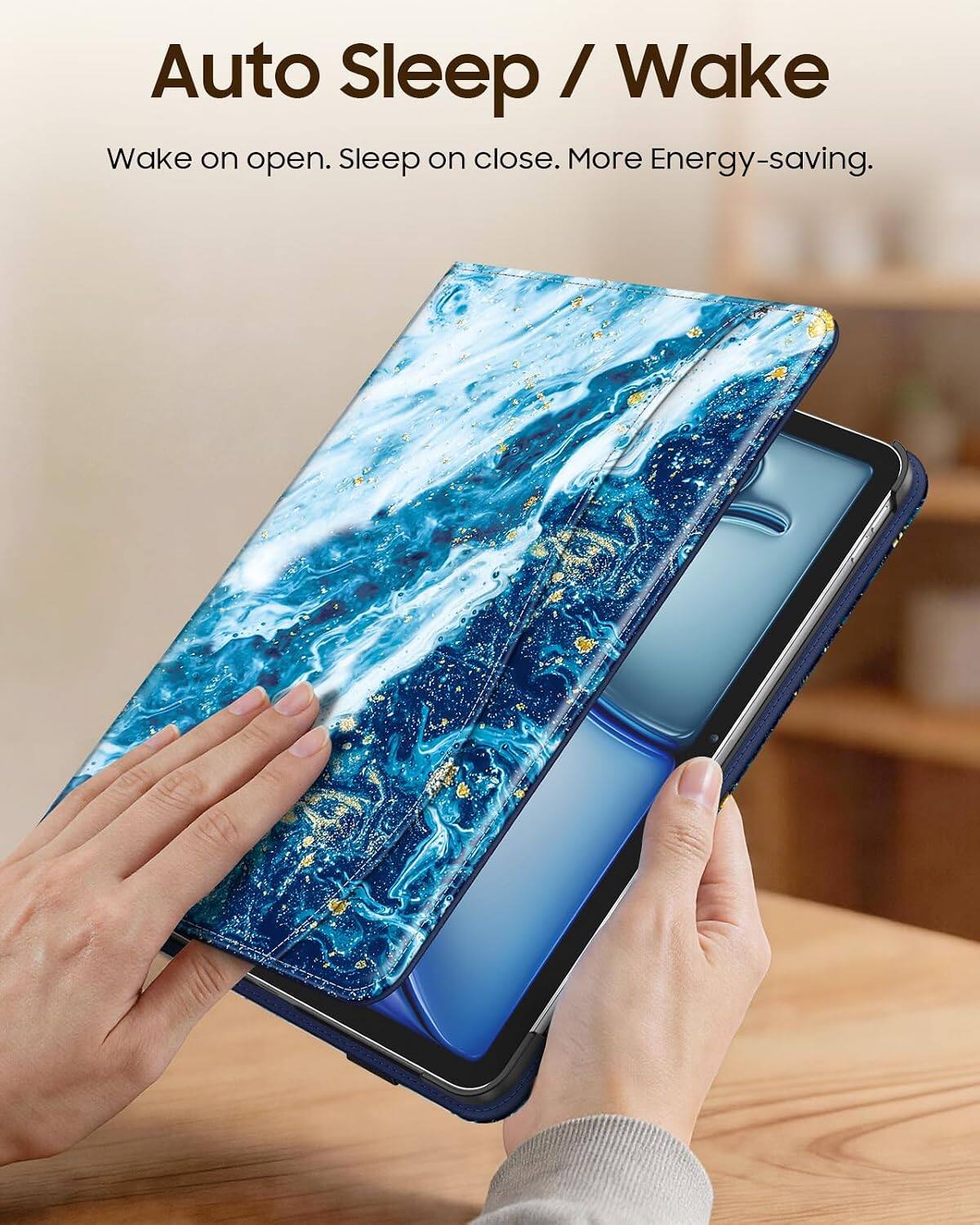 Auto Sleep / Wake  
Wake on open. Sleep on close. More Energy-saving.