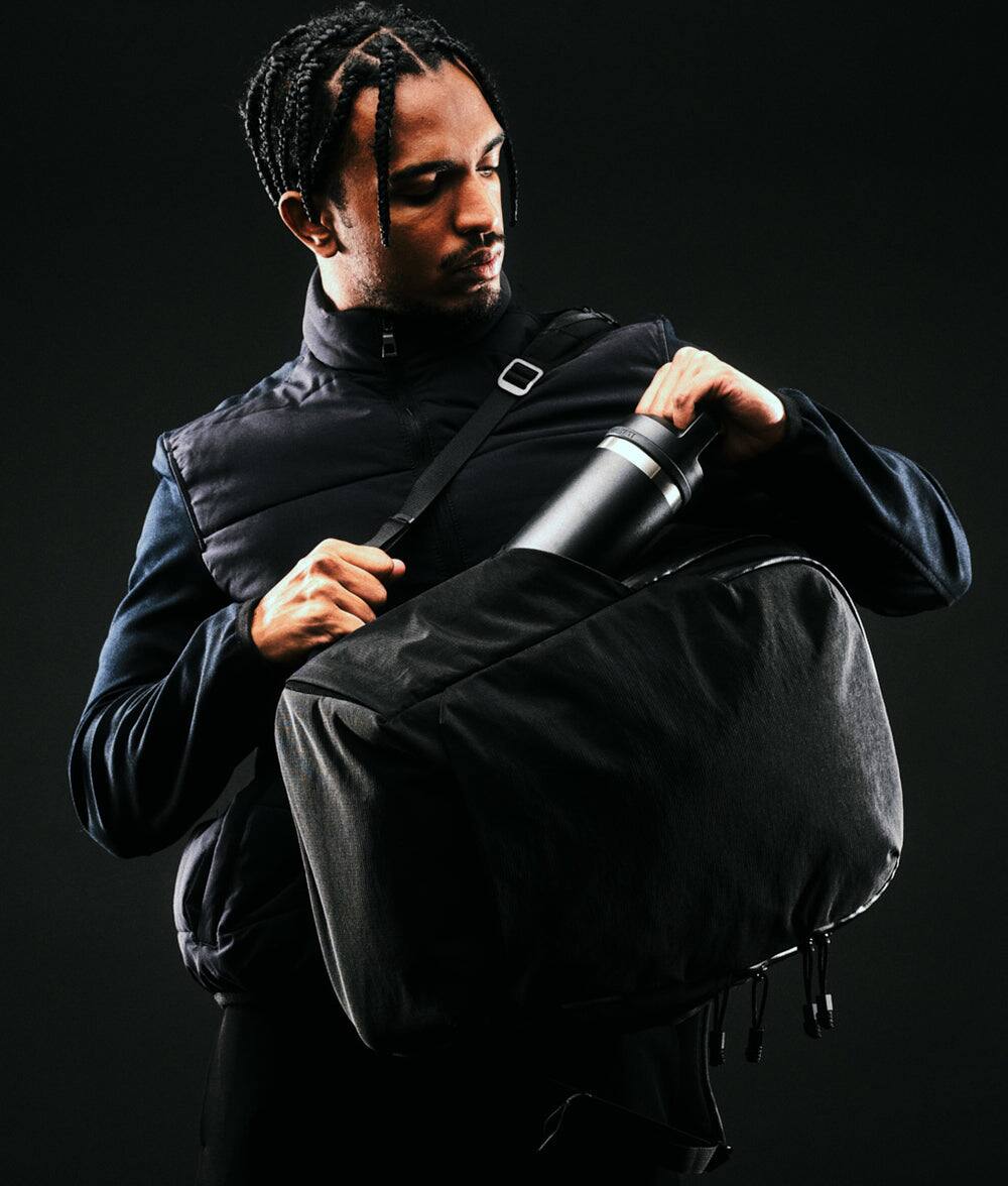 Alt View 2. ALPAKA - ALPAKA Bravo Backpack 23L Laptop Backpack with 16" Sleeve Water-Resistant Travel Commuter Backpack - Black Axoflux 400D.