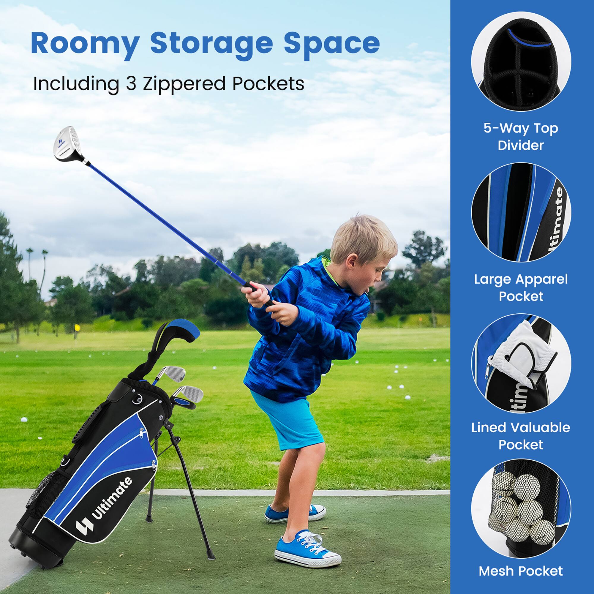 Roomy Storage Space  
Including 3 Zippered Pockets

- 5-Way Top Divider
- Large Apparel Pocket
- Lined Valuable Pocket
- Mesh Pocket