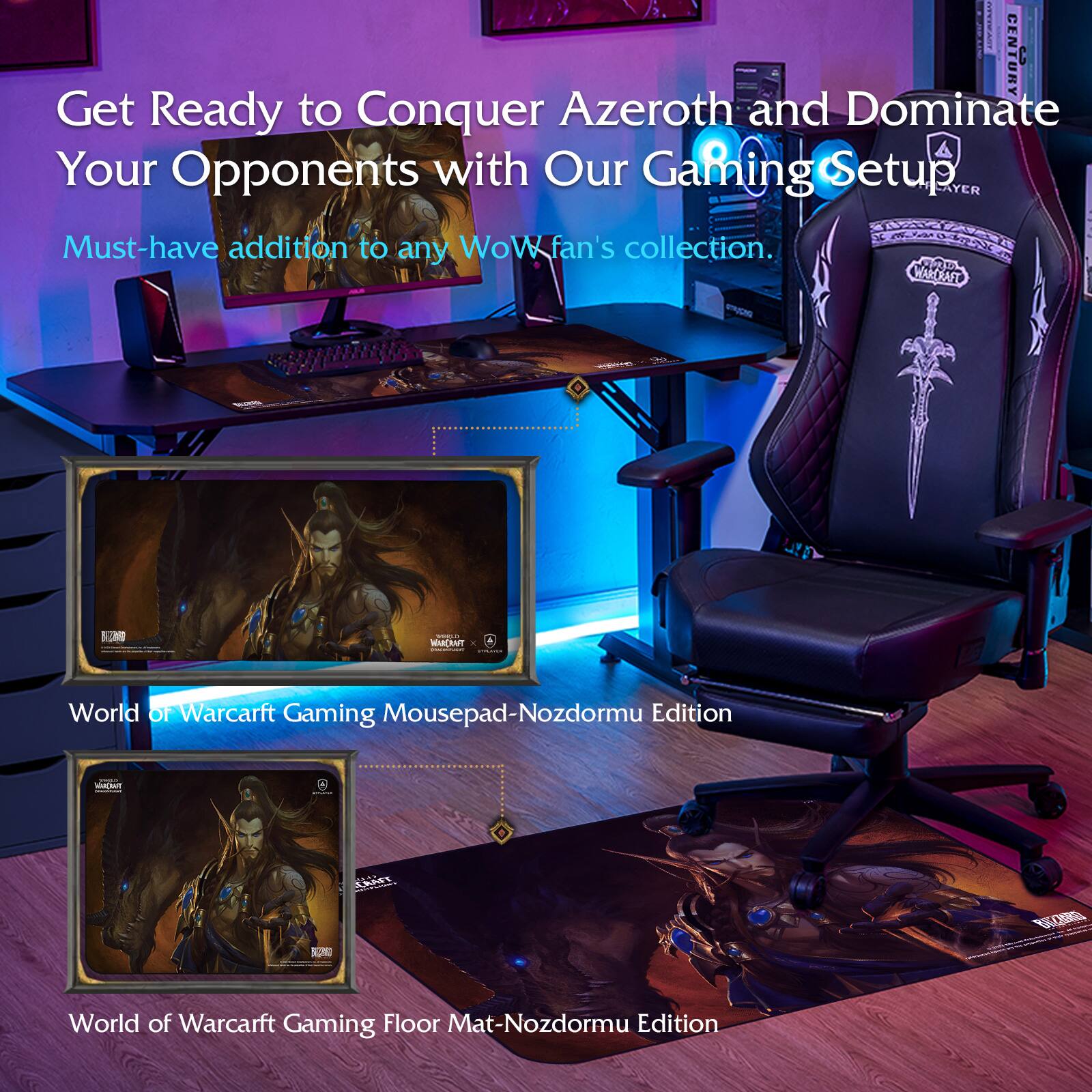 Get Ready to Conquer Azeroth and Dominate Your Opponents with Our Gaming Setup

Must-have addition to any WoW fan's collection.

World of Warcraft Gaming Mousepad - Nozdormu Edition

World of Warcraft Gaming Floor Mat - Nozdormu Edition