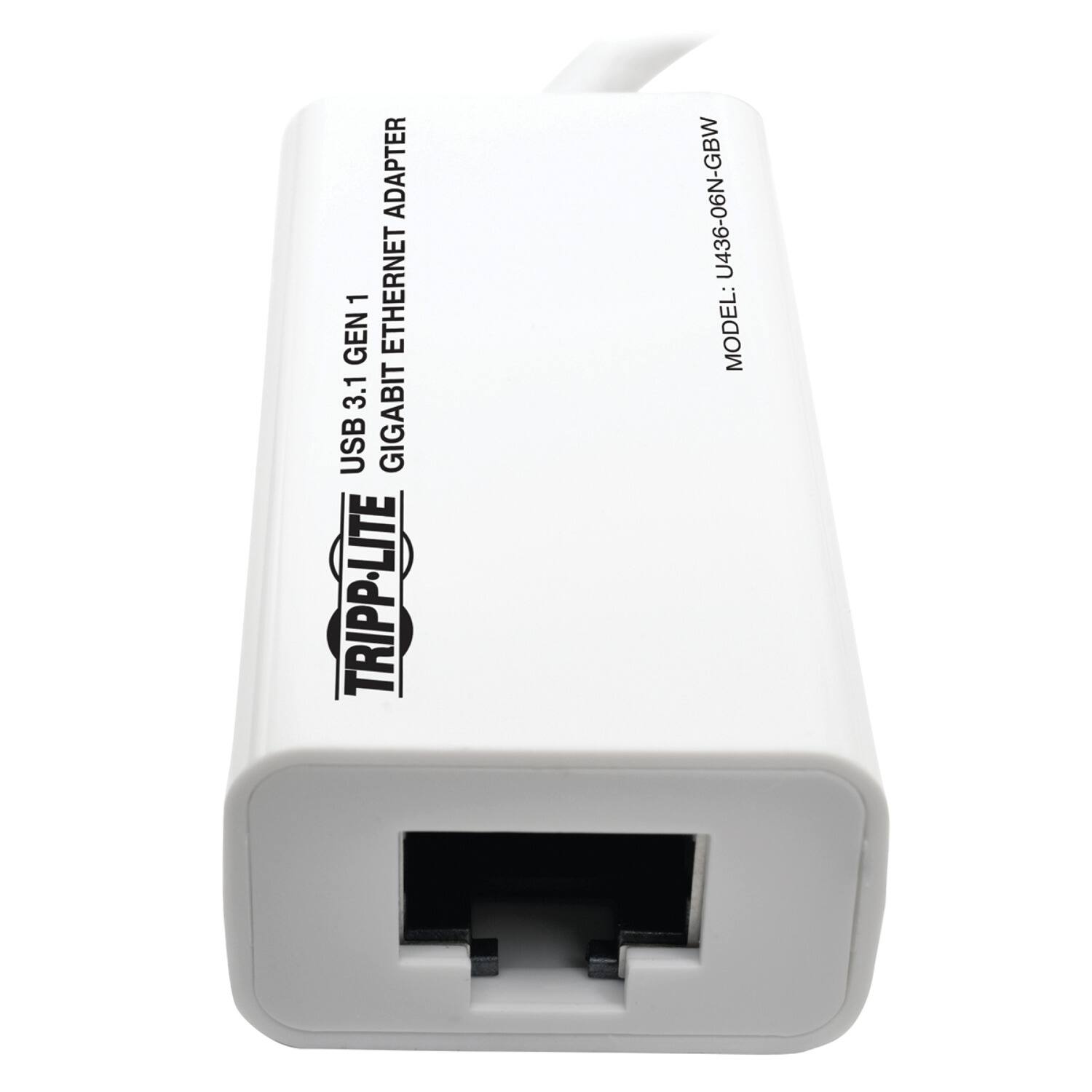 TRIPP-LITE  
USB 3.1 GEN 1 GIGABIT ETHERNET ADAPTER  
MODEL: U436-06N-GBW