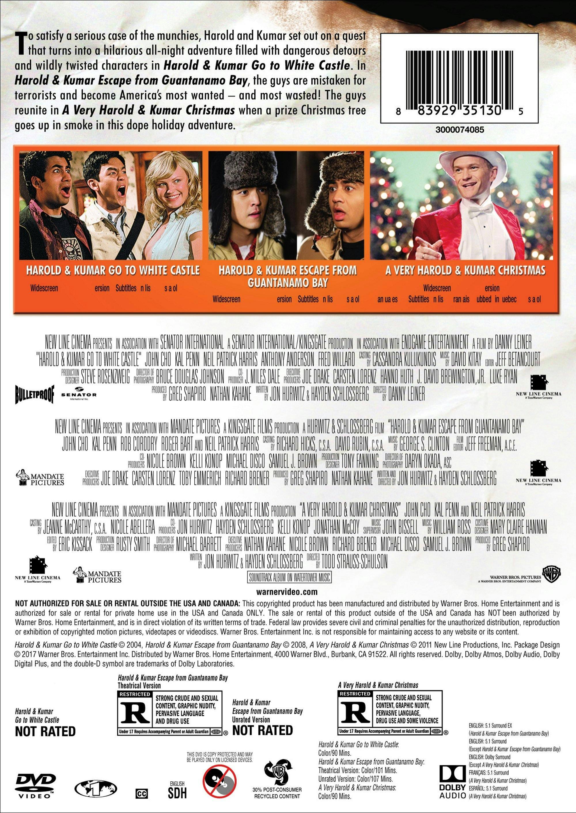 Back. Harold & Kumar Triple Feature [DVD].