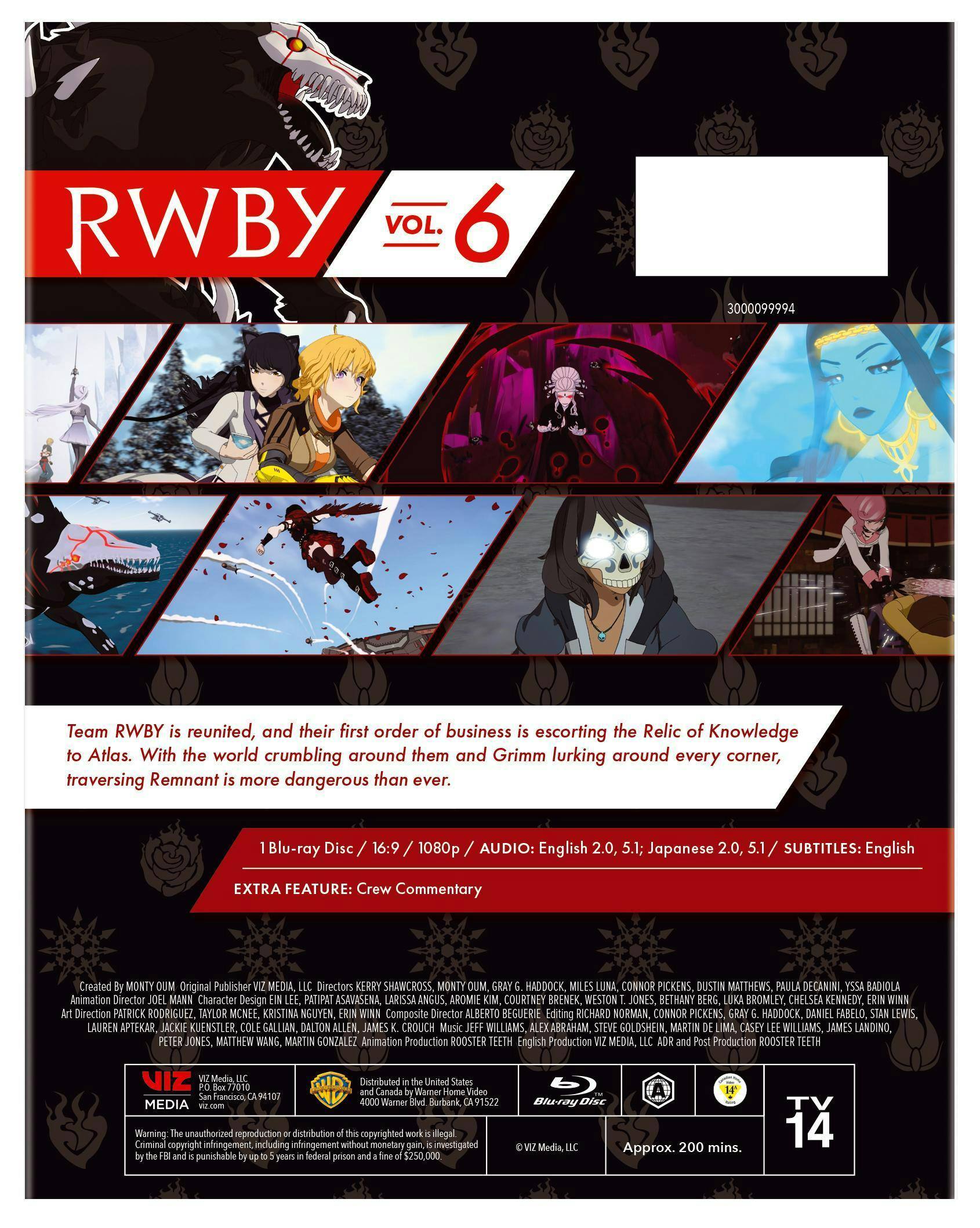 Back. RWBY Volume 6   - BLU-RAY.
