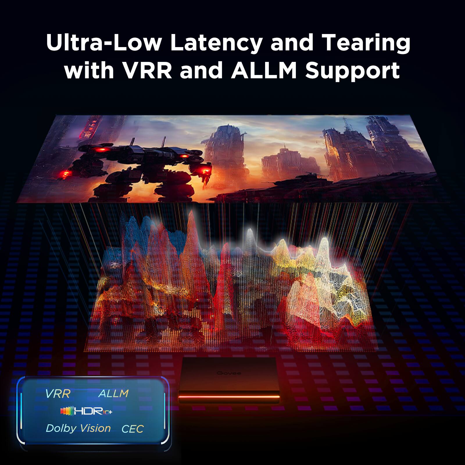 Ultra-Low Latency and Tearing with VRR and ALLM Support

VRR ALLM
HDR+
Dolby Vision CEC