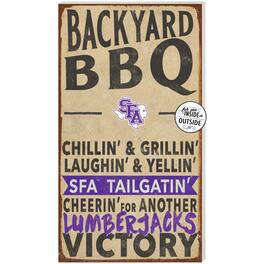 Jardine - Stephen F Austin Lumberjacks 11'' x 20'' Indoor/Outdoor BBQ Sign - Brown