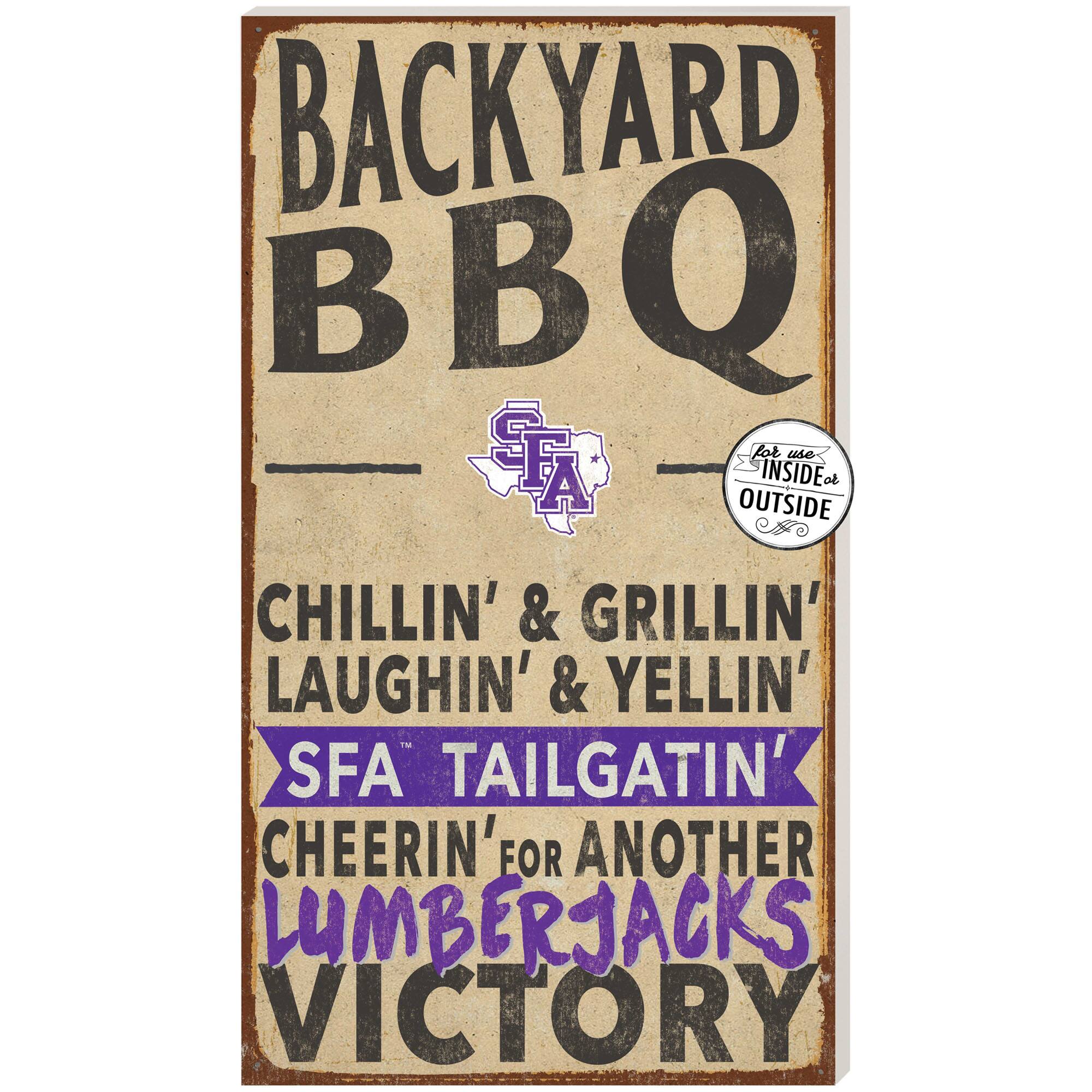 Stephen F Austin Lumberjacks 11'' x 20'' Indoor/Outdoor BBQ Sign