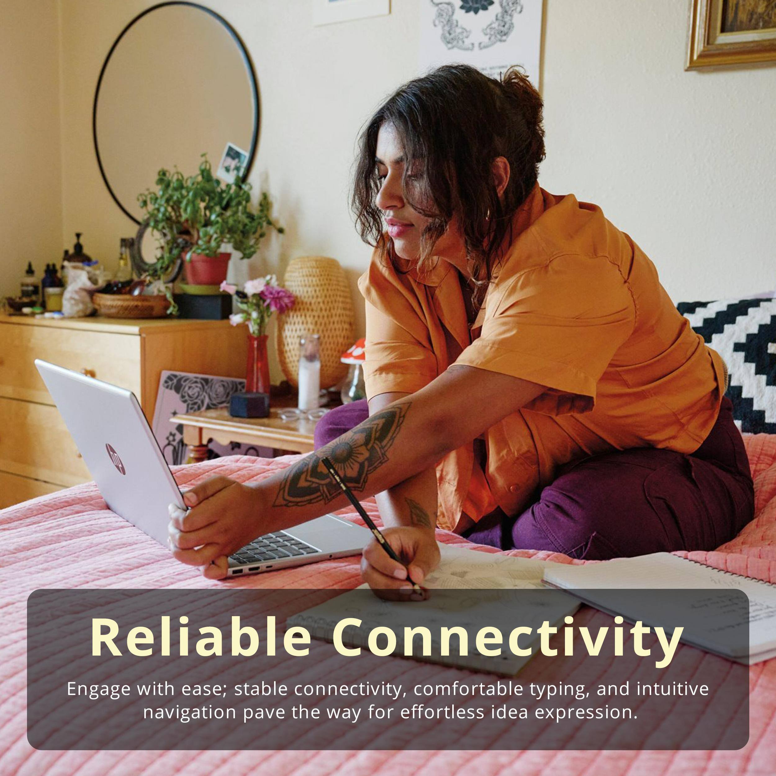 Reliable Connectivity

Engage with ease; stable connectivity, comfortable typing, and intuitive navigation pave the way for effortless idea expression.