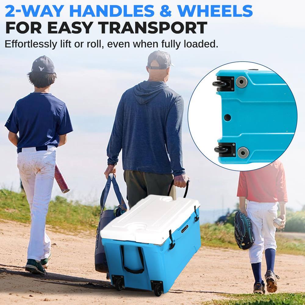 2-WAY HANDLES & WHEELS FOR EASY TRANSPORT  
Effortlessly lift or roll, even when fully loaded.