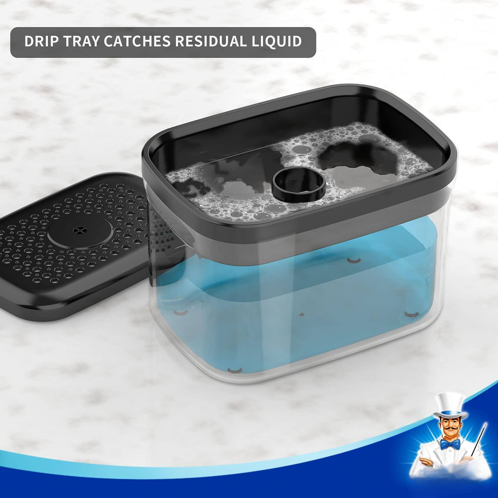 Dapper Styles Dish Soap Dispenser For Kitchen 1 Sponge Holder ...