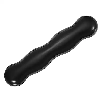 Front. Unique Bargains - Gel Wrist Rest, Ergonomic Silicone Gel Mouse Pad with Cool Touch Cushion for Computer Laptop Home Office (Keyboard Pad) - Black.