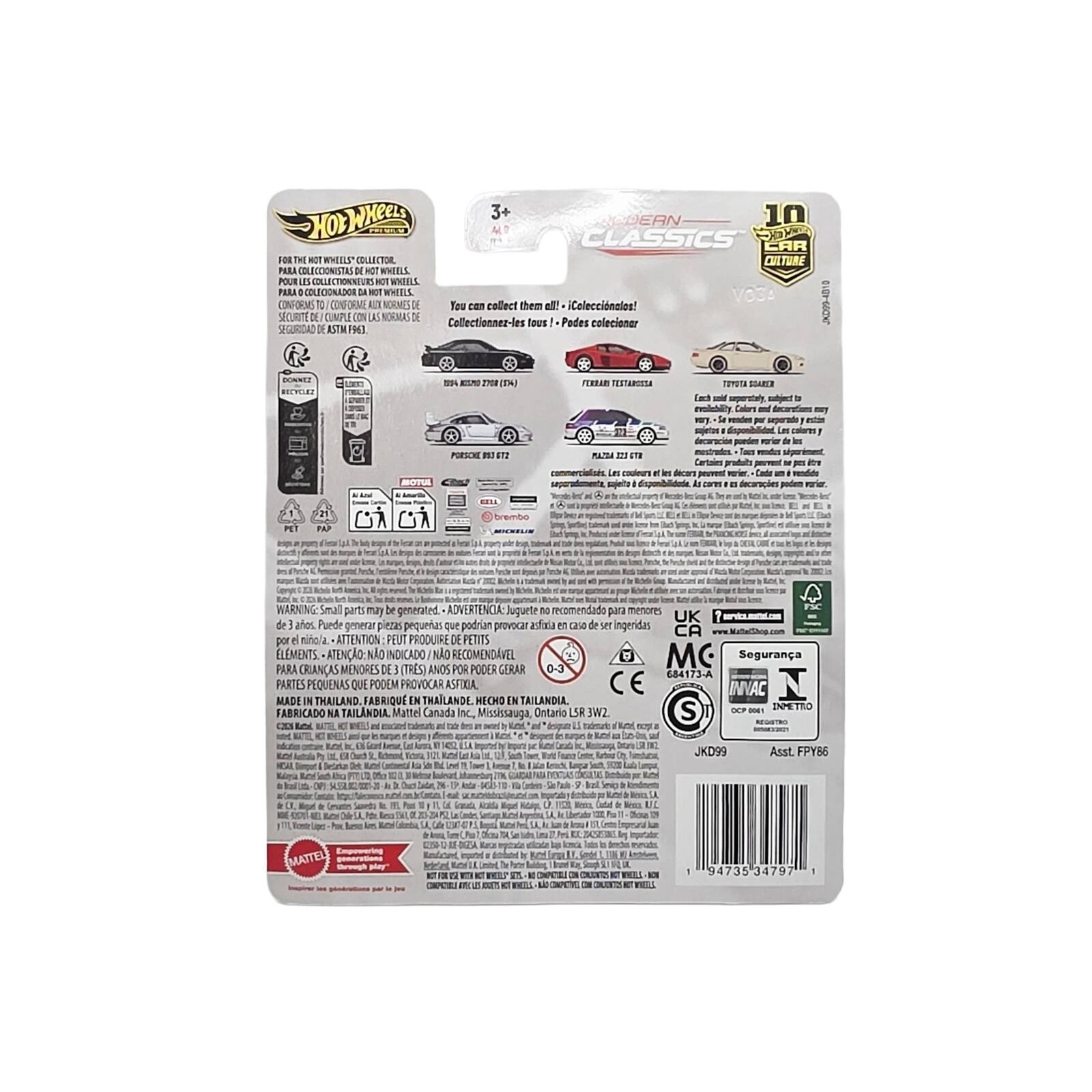 3+ WODERN 10 OTWKe ALT CLASSICS CAR FOR THE NOT ET CHLTURE PERA ECCONISTAS WHETLS POUR in NCT WHIILE PARI CDLEOGNADOS NOT WHEELS VoSA CONFORUME TO CONFORME SORNES DE You can collect them el! iColeccinales! SECURITE DE CON  NORMERS D Collectionnez-les tous Podes colecioner SEGERCDA x RSTM F9T N  PURSCHE PT E PERTAR FESTARITTS PATA E ETE un coeas ie seporadoments TUYA RS Tak  glsblly - Le DOe n vorie l Tace Cartsin pradala p -  fecarscles podem .... HY Grembo WARNING parts may be generated. ADVERTENCIA Jugurte N recomendado para menores UK de anes Purde grnerar piezas pequeas quE podriam provocar adaia E  de set ingeridas por ATTENTION FEUT PRODUIRE DE PETITS LMENTS. ATEN NO RECOMENDAVEL U MC Segurana PARA CRIANA MENORES