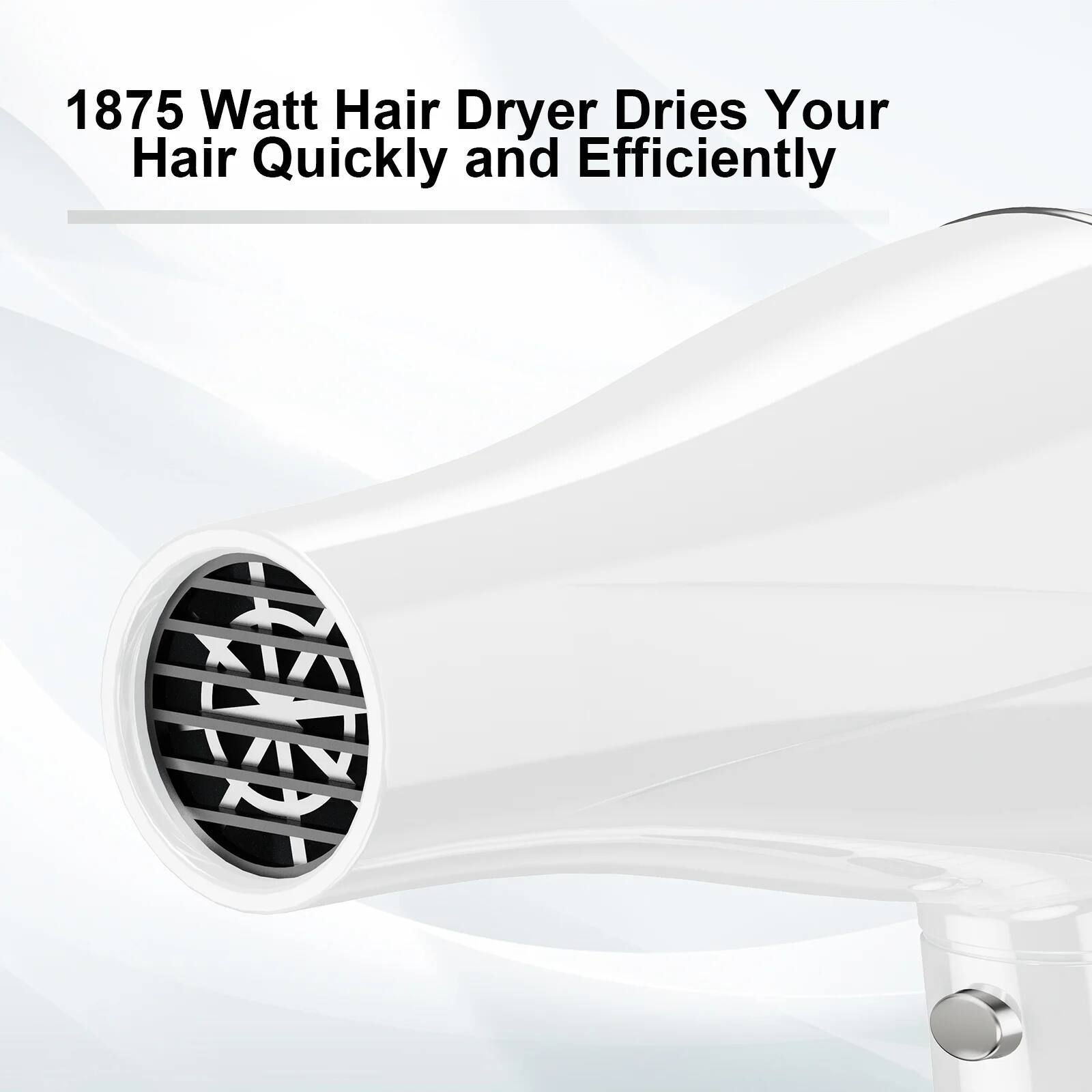 1875 Watt Hair Dryer Dries Your Hair Quickly and Efficiently